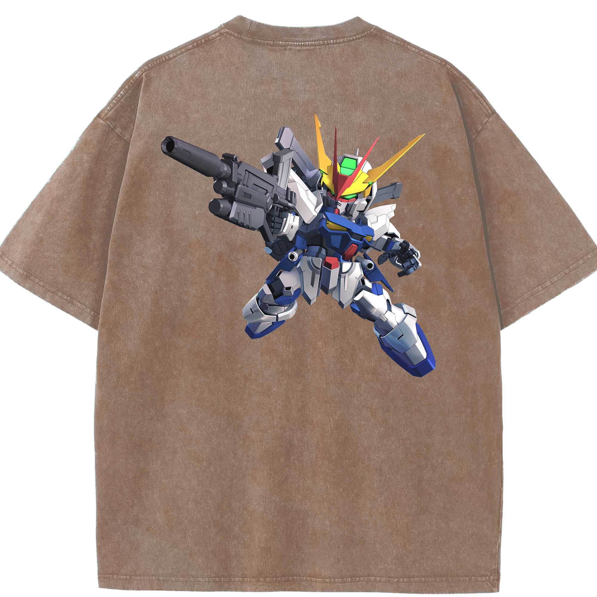（画像用） 機動戦士ガンダム Mobile Suit Gundam 綿100% ヴィンテージ風 半袖Tシャツ（背面プリント）
