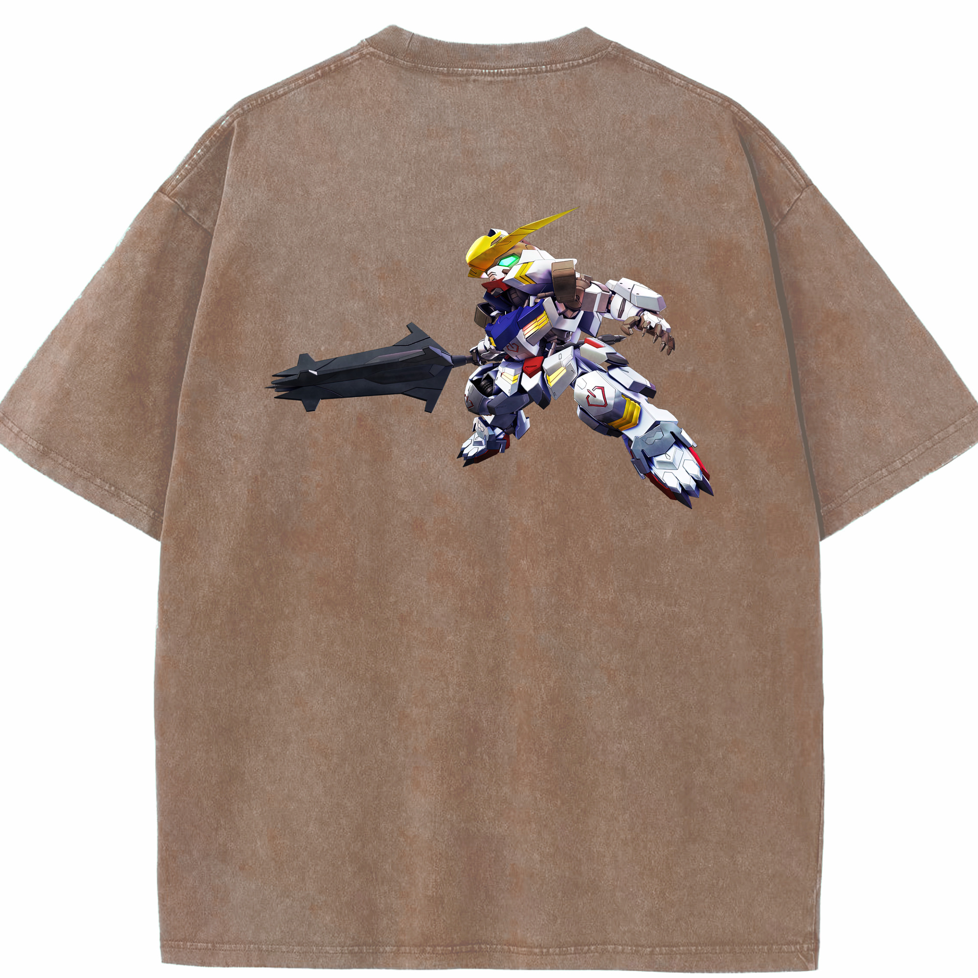 （画像用） 機動戦士ガンダム Mobile Suit Gundam 綿100% ヴィンテージ風 半袖Tシャツ（背面プリント）