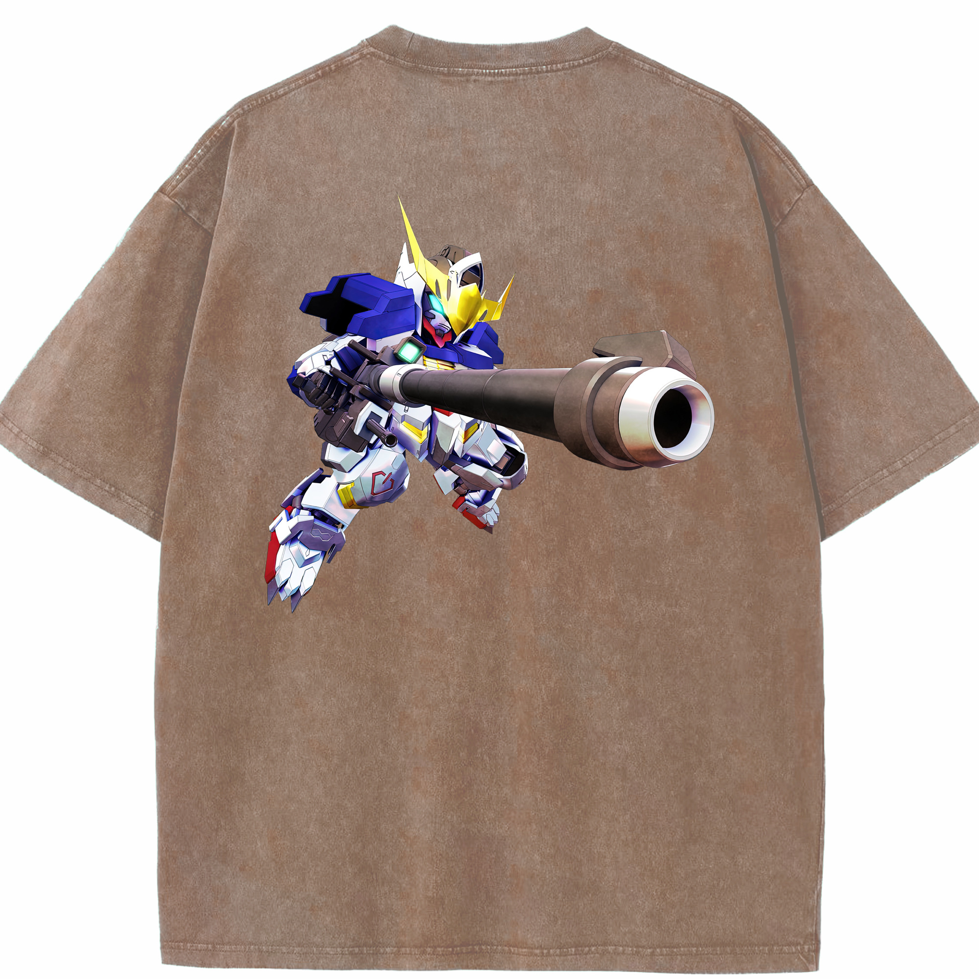 （画像用） 機動戦士ガンダム Mobile Suit Gundam 綿100% ヴィンテージ風 半袖Tシャツ（背面プリント）