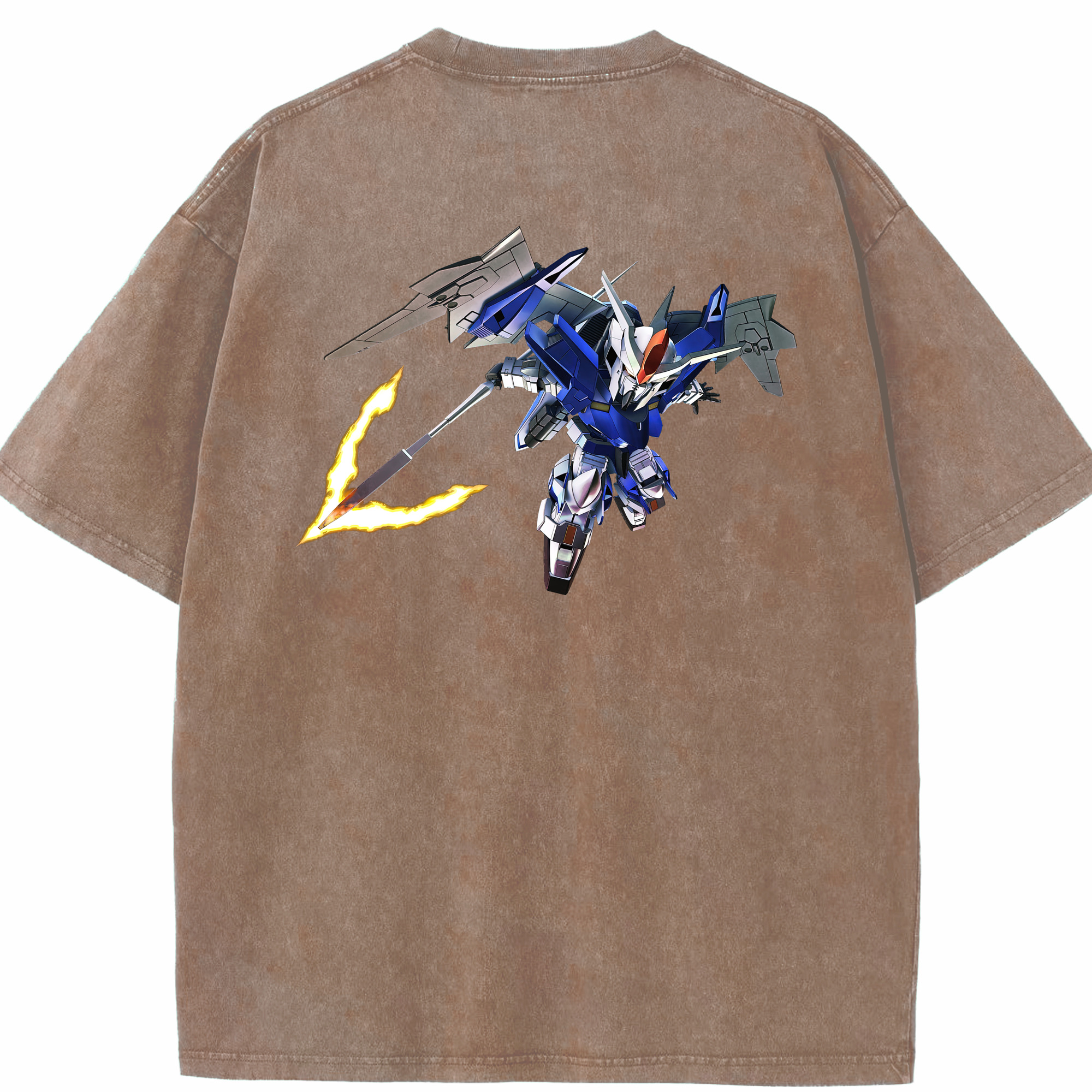 （画像用） 機動戦士ガンダム Mobile Suit Gundam 綿100% ヴィンテージ風 半袖Tシャツ（背面プリント）