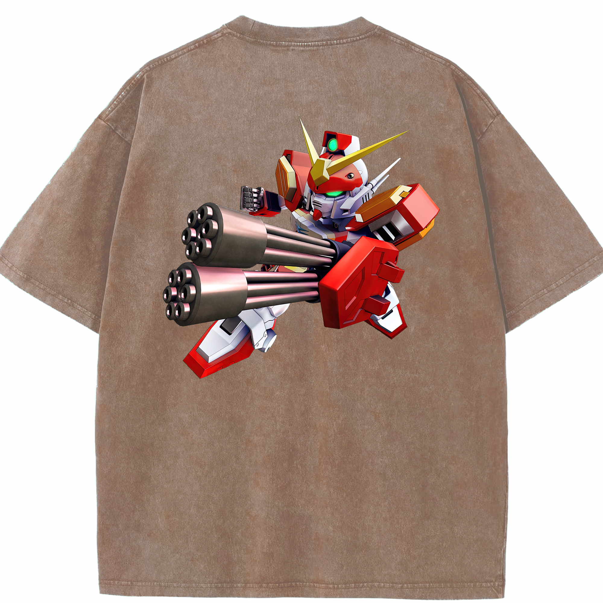 （画像用） 機動戦士ガンダム Mobile Suit Gundam 綿100% ヴィンテージ風 半袖Tシャツ（背面プリント）