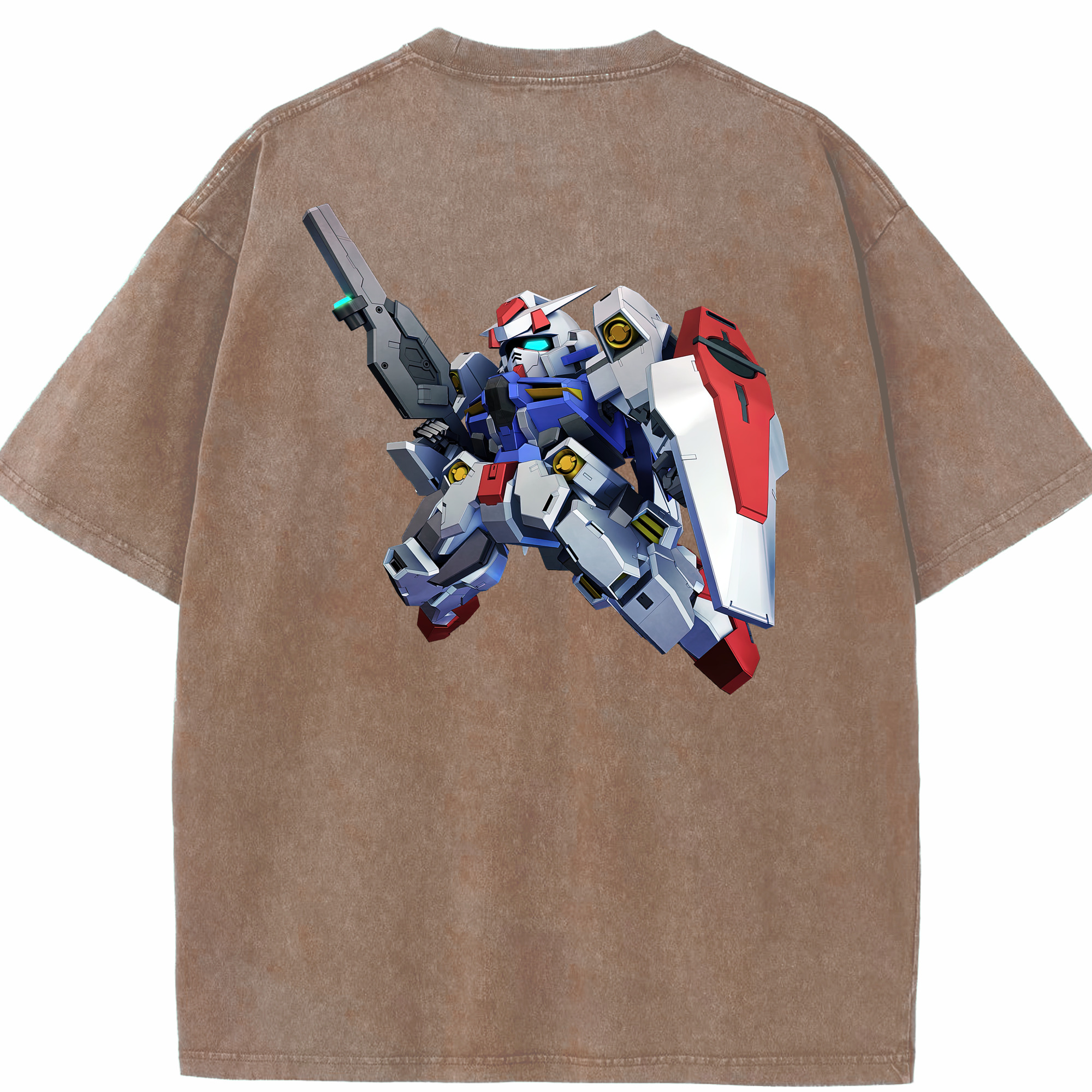 （画像用） 機動戦士ガンダム Mobile Suit Gundam 綿100% ヴィンテージ風 半袖Tシャツ（背面プリント）
