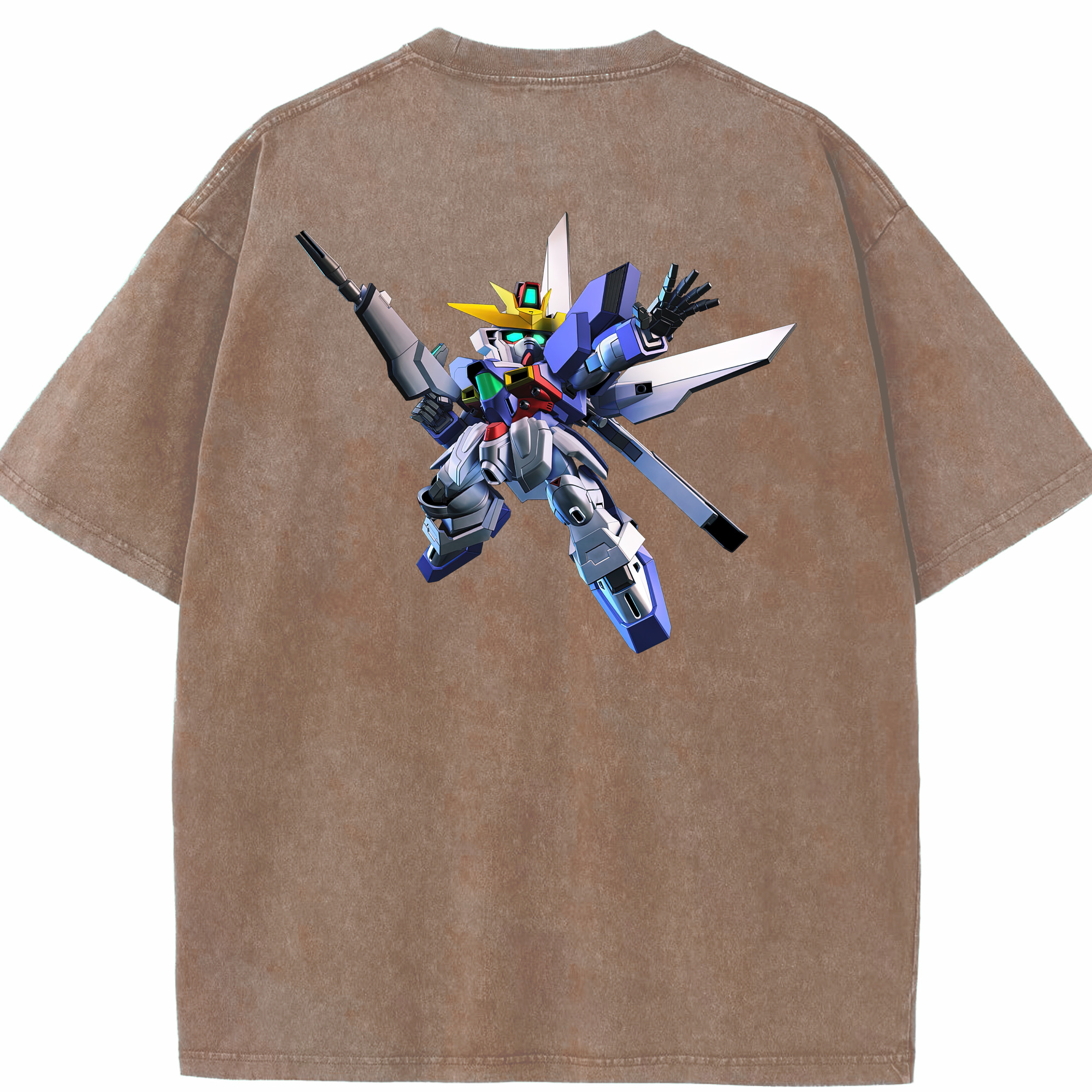 （画像用） 機動戦士ガンダム Mobile Suit Gundam 綿100% ヴィンテージ風 半袖Tシャツ（背面プリント）