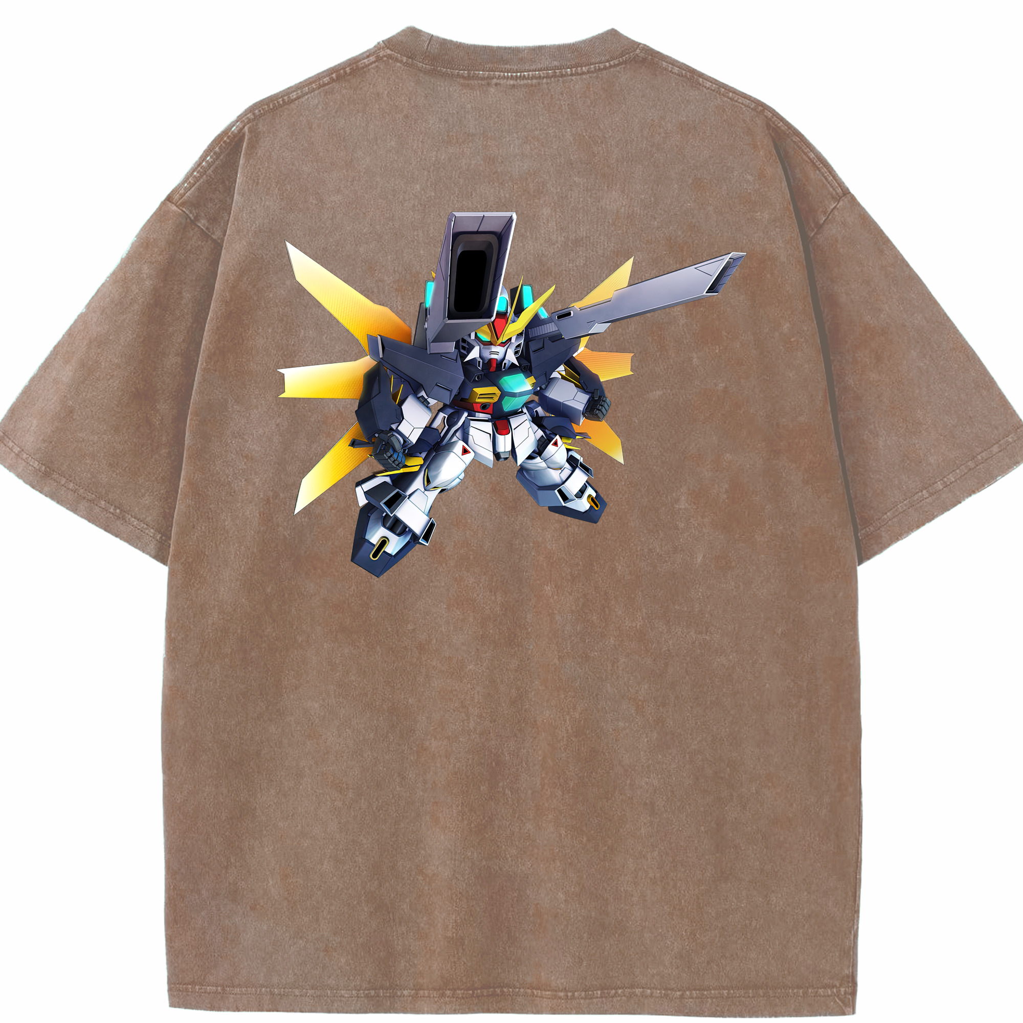 （画像用） 機動戦士ガンダム Mobile Suit Gundam 綿100% ヴィンテージ風 半袖Tシャツ（背面プリント）