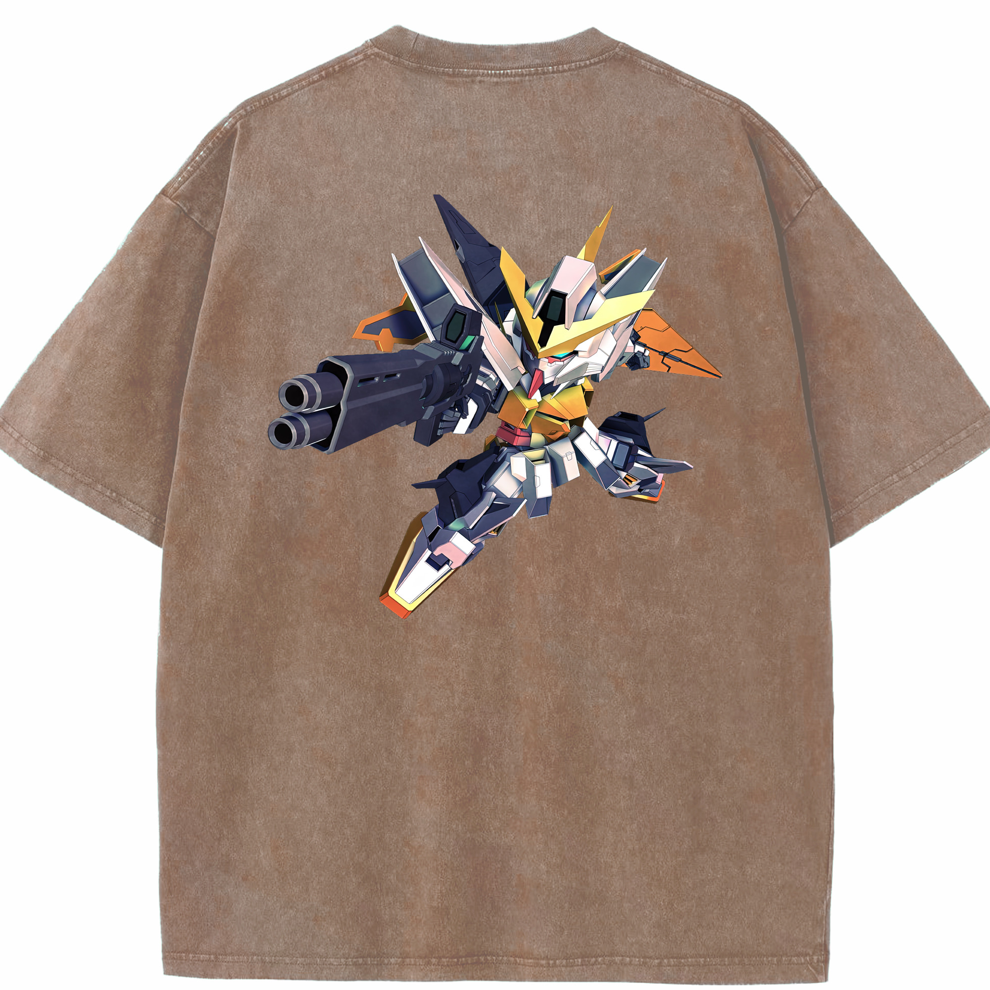（画像用） 機動戦士ガンダム Mobile Suit Gundam 綿100% ヴィンテージ風 半袖Tシャツ（背面プリント）