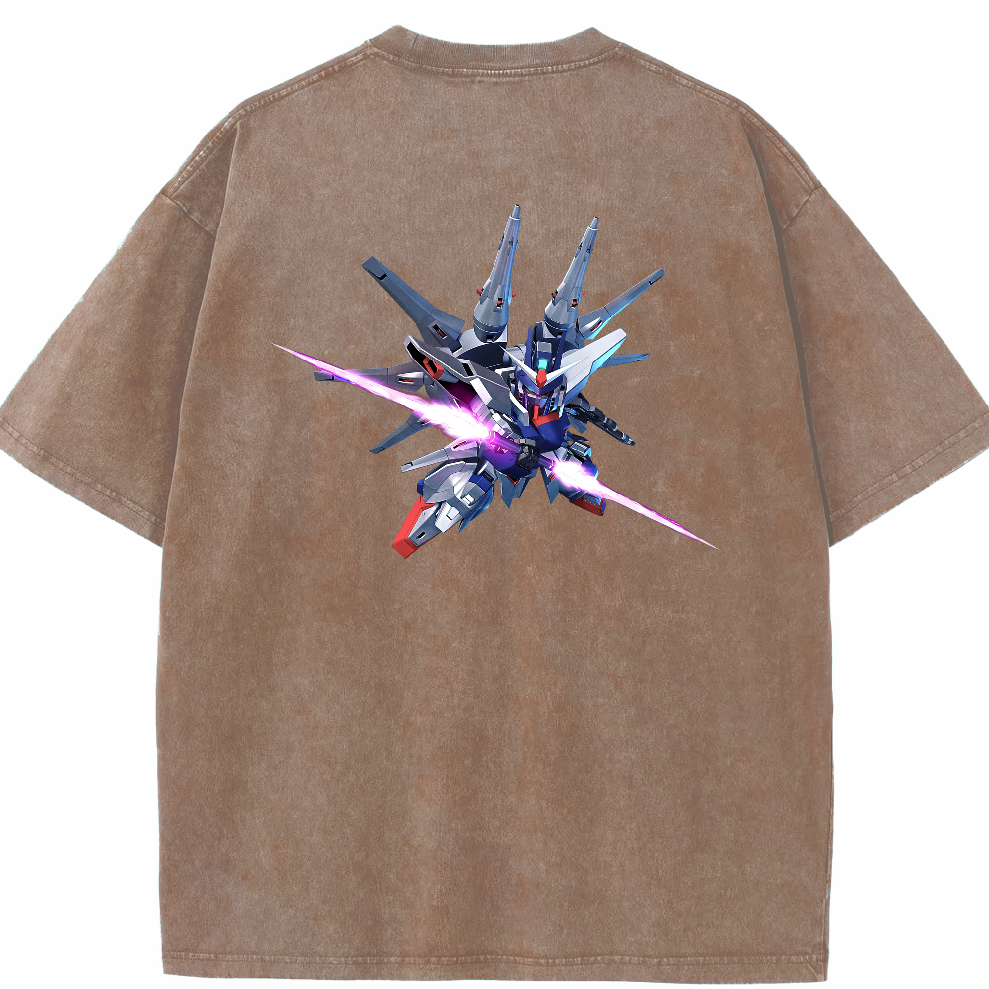 （画像用） 機動戦士ガンダム Mobile Suit Gundam 綿100% ヴィンテージ風 半袖Tシャツ（背面プリント）