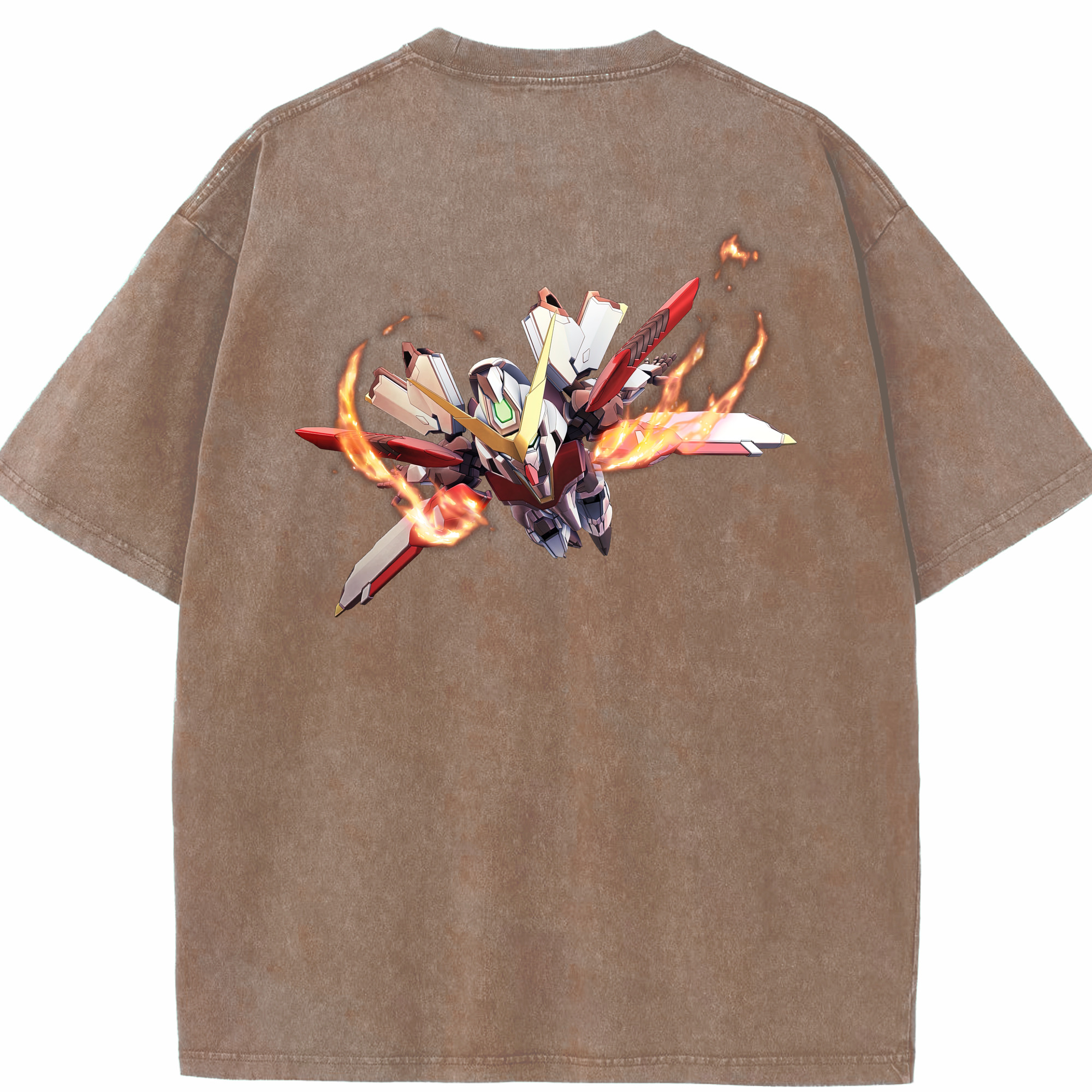 （画像用） 機動戦士ガンダム Mobile Suit Gundam 綿100% ヴィンテージ風 半袖Tシャツ（背面プリント）