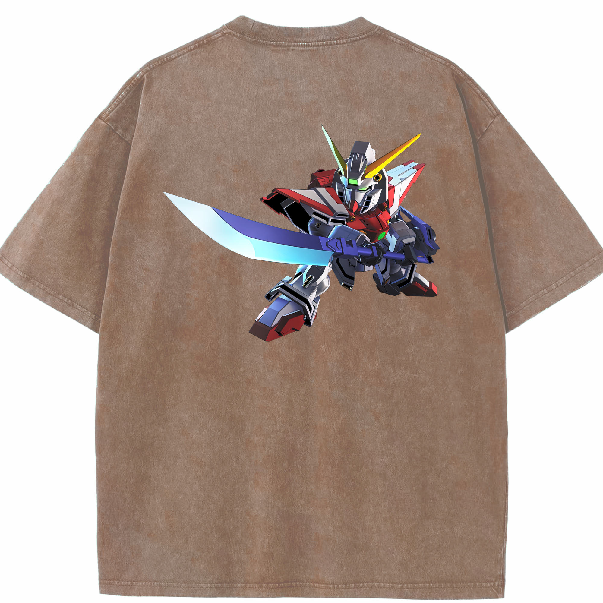 （画像用） 機動戦士ガンダム Mobile Suit Gundam 綿100% ヴィンテージ風 半袖Tシャツ（背面プリント）