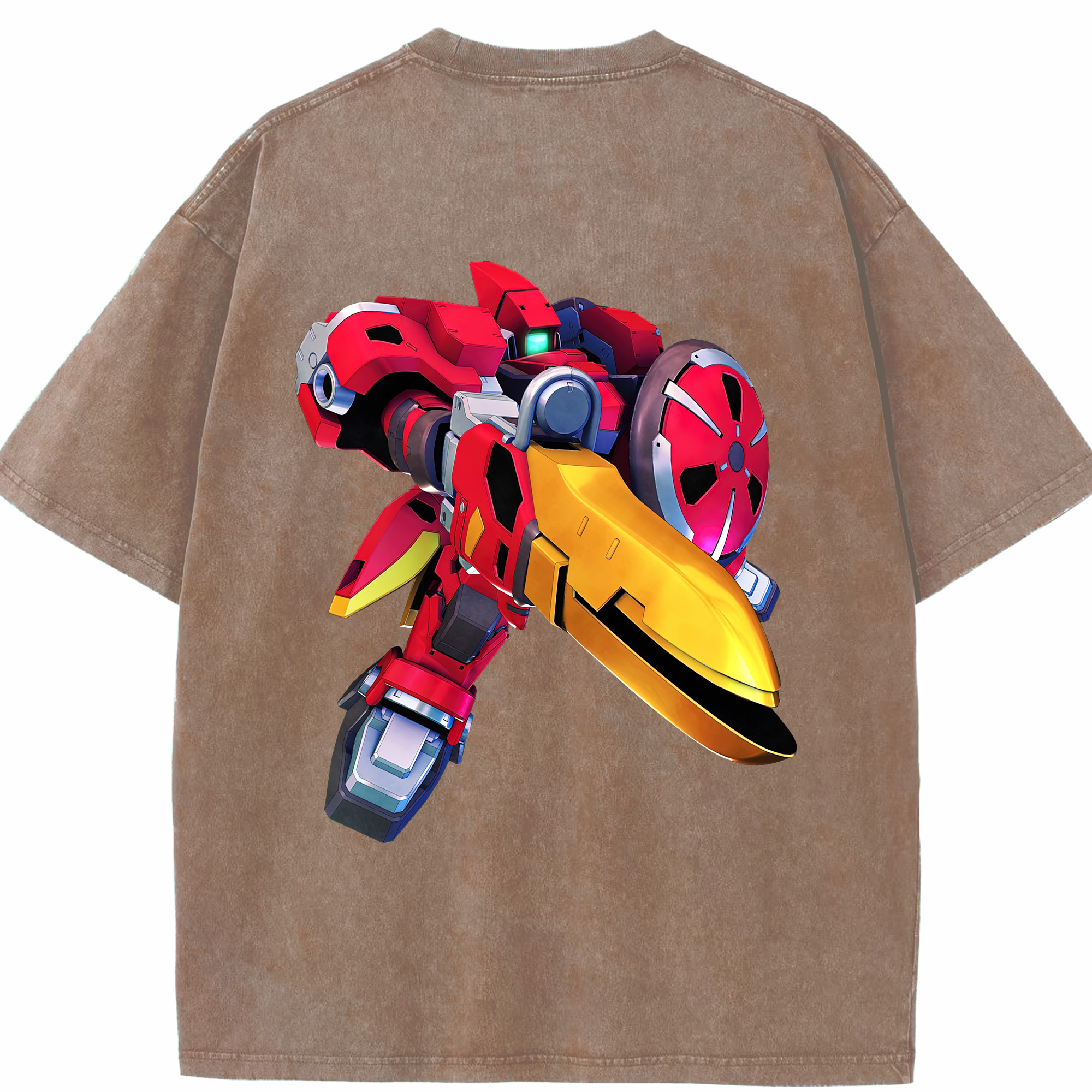 （画像用） 機動戦士ガンダム Mobile Suit Gundam 綿100% ヴィンテージ風 半袖Tシャツ（背面プリント）