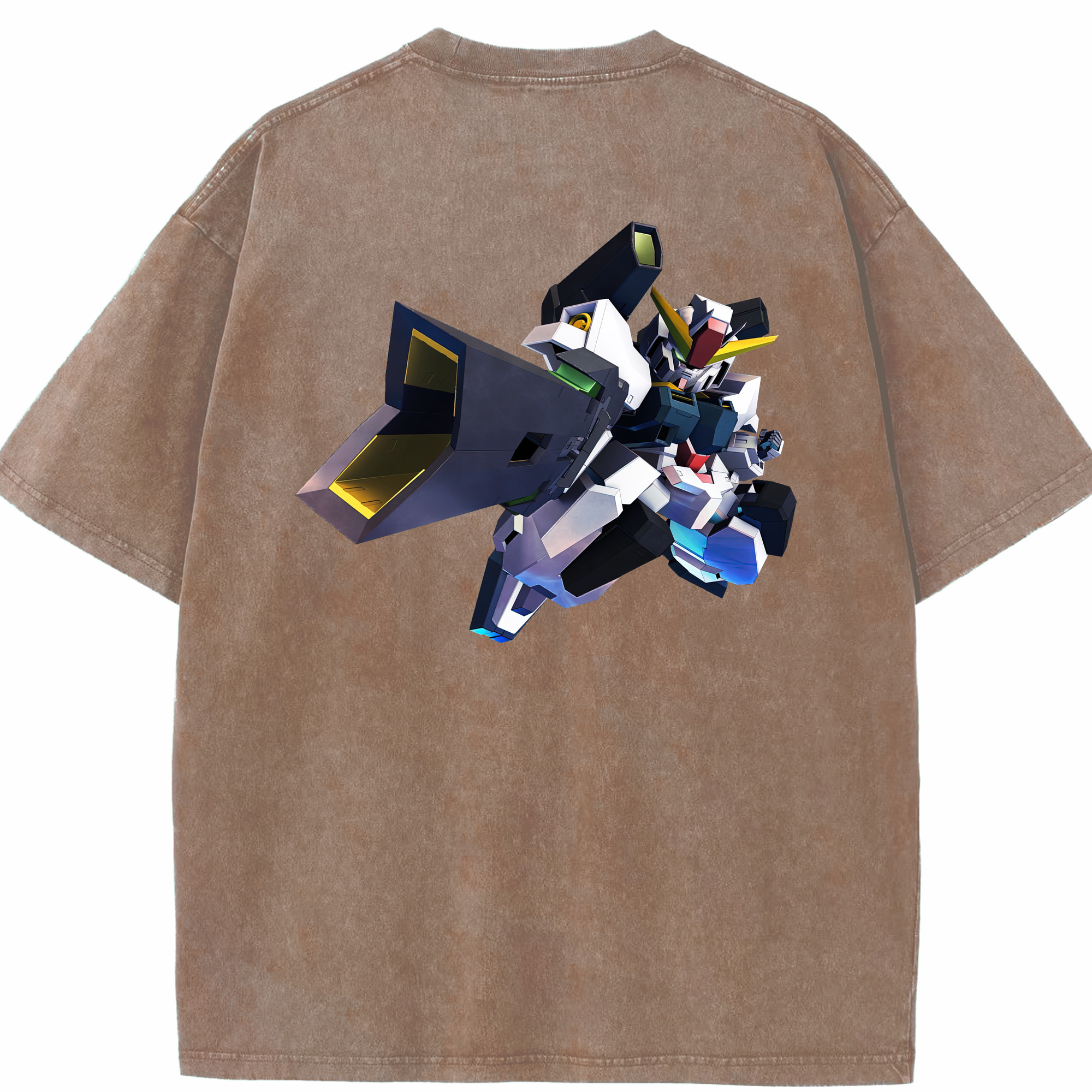 （画像用） 機動戦士ガンダム Mobile Suit Gundam 綿100% ヴィンテージ風 半袖Tシャツ（背面プリント）