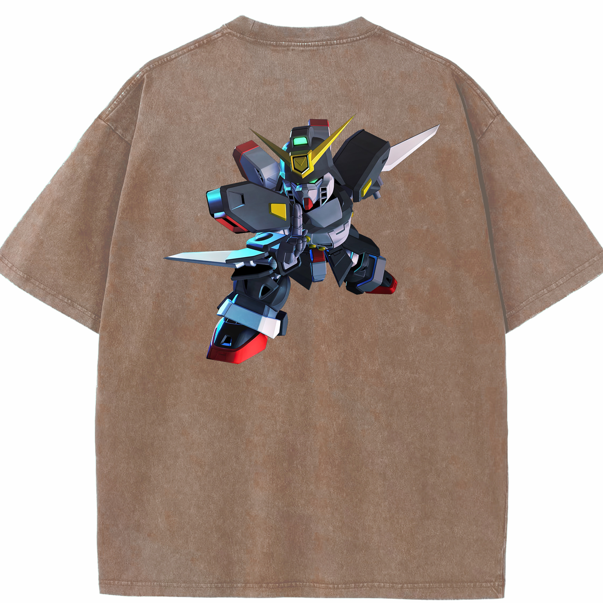 （画像用） 機動戦士ガンダム Mobile Suit Gundam 綿100% ヴィンテージ風 半袖Tシャツ（背面プリント）