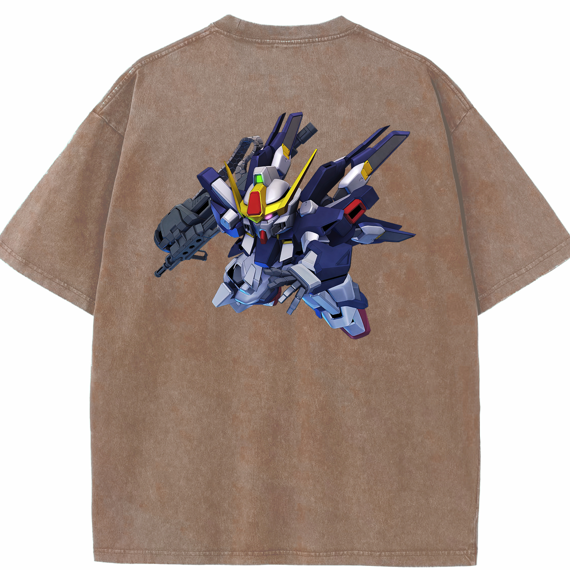 （画像用） 機動戦士ガンダム Mobile Suit Gundam 綿100% ヴィンテージ風 半袖Tシャツ（背面プリント）