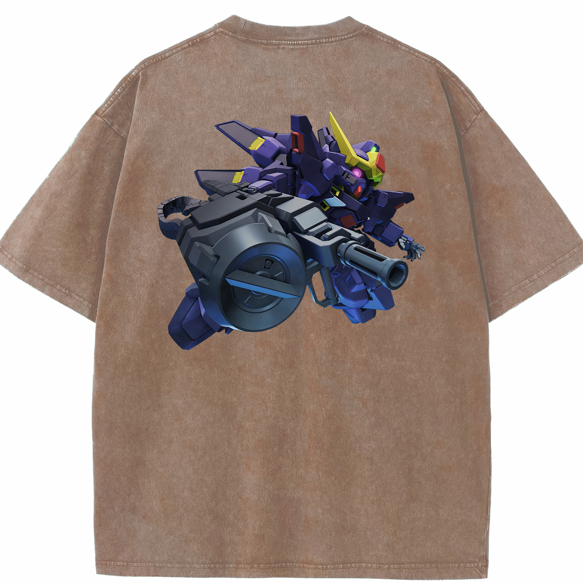 （画像用） 機動戦士ガンダム Mobile Suit Gundam 綿100% ヴィンテージ風 半袖Tシャツ（背面プリント）
