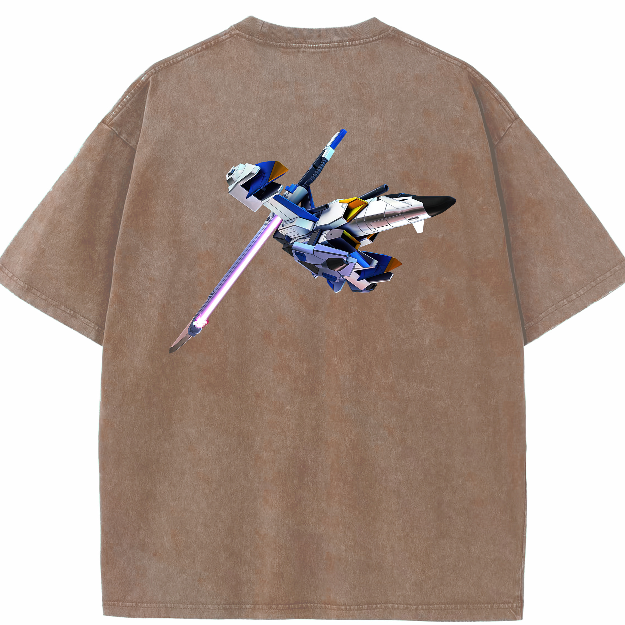 （画像用） 機動戦士ガンダム Mobile Suit Gundam 綿100% ヴィンテージ風 半袖Tシャツ（背面プリント）