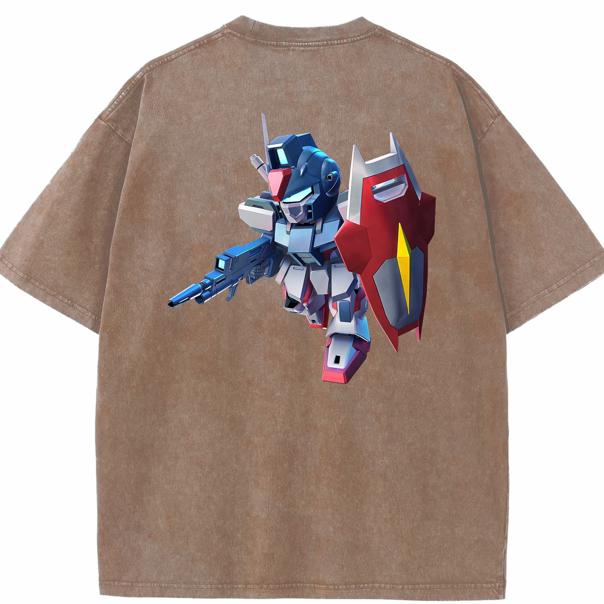 （画像用） 機動戦士ガンダム Mobile Suit Gundam 綿100% ヴィンテージ風 半袖Tシャツ（背面プリント）
