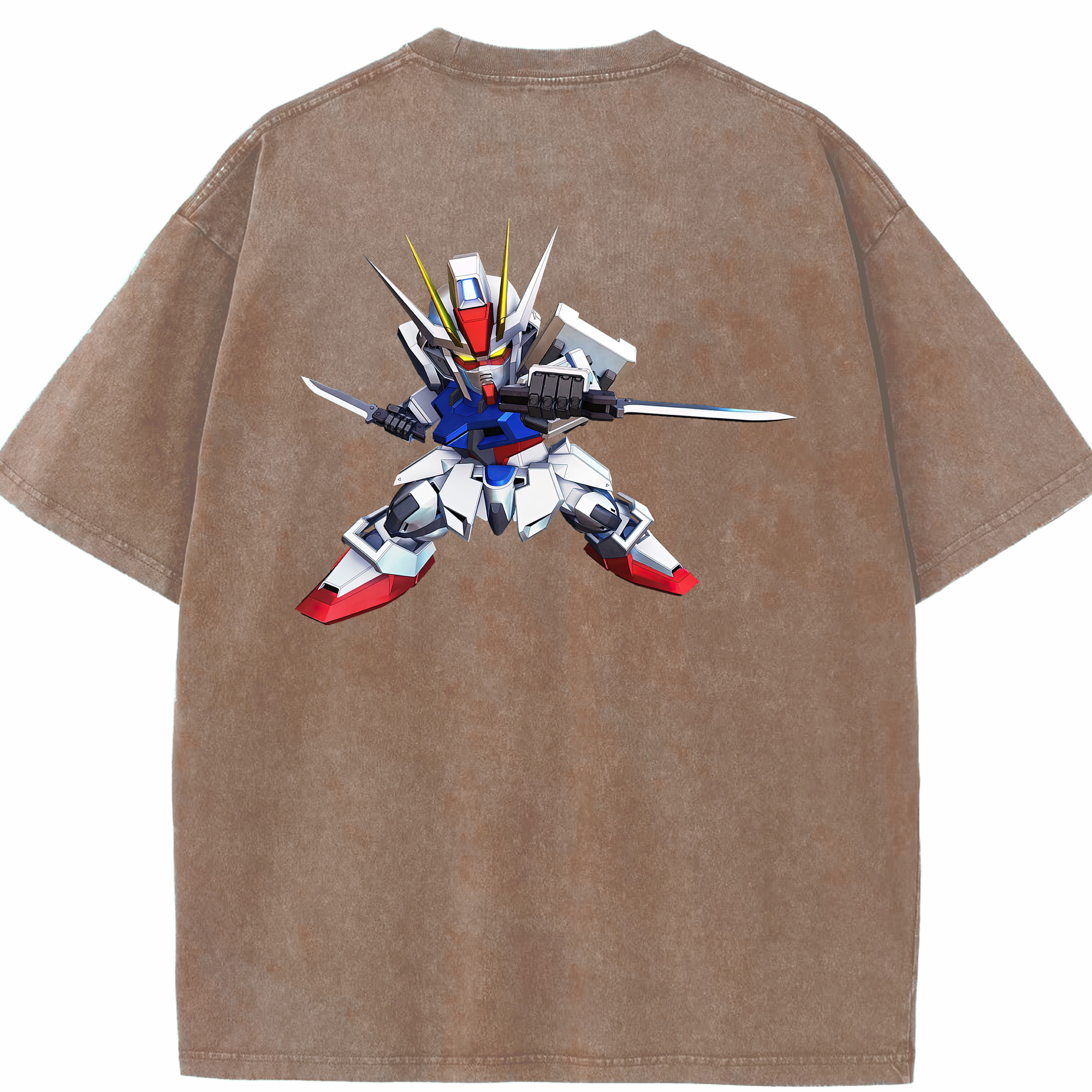 （画像用） 機動戦士ガンダム Mobile Suit Gundam 綿100% ヴィンテージ風 半袖Tシャツ（背面プリント）