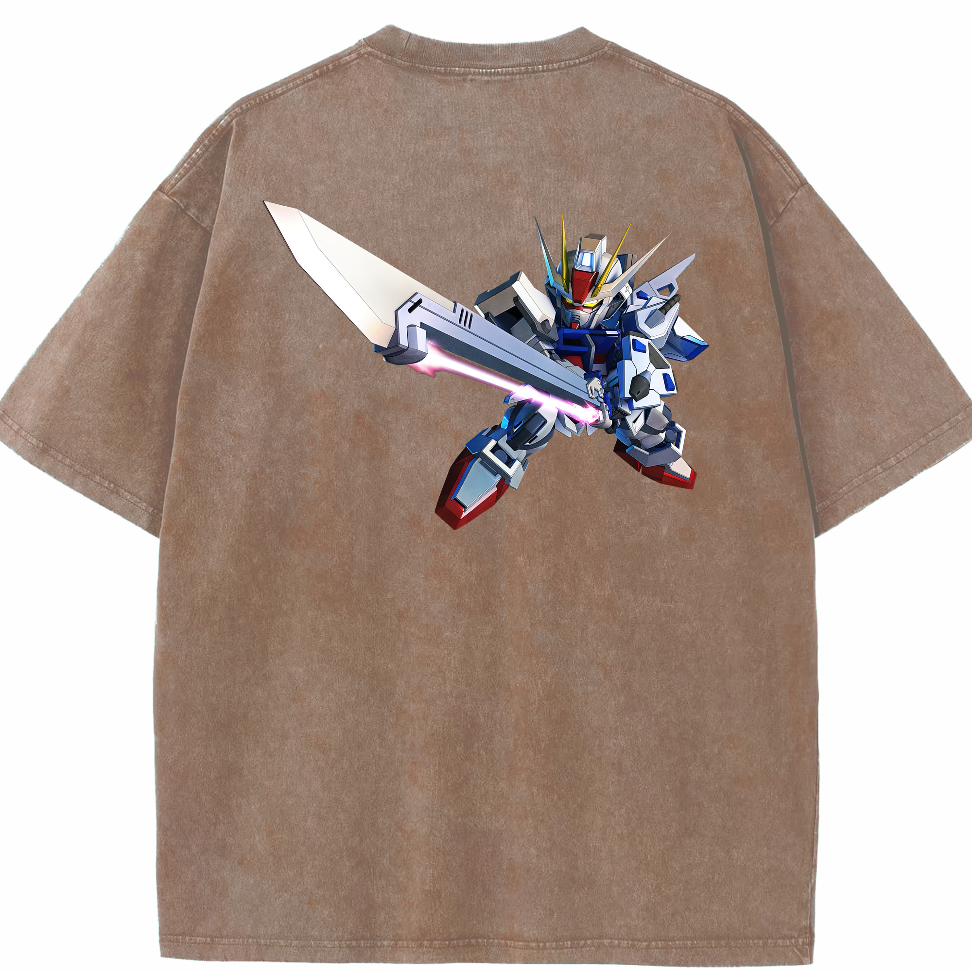 （画像用） 機動戦士ガンダム Mobile Suit Gundam 綿100% ヴィンテージ風 半袖Tシャツ（背面プリント）