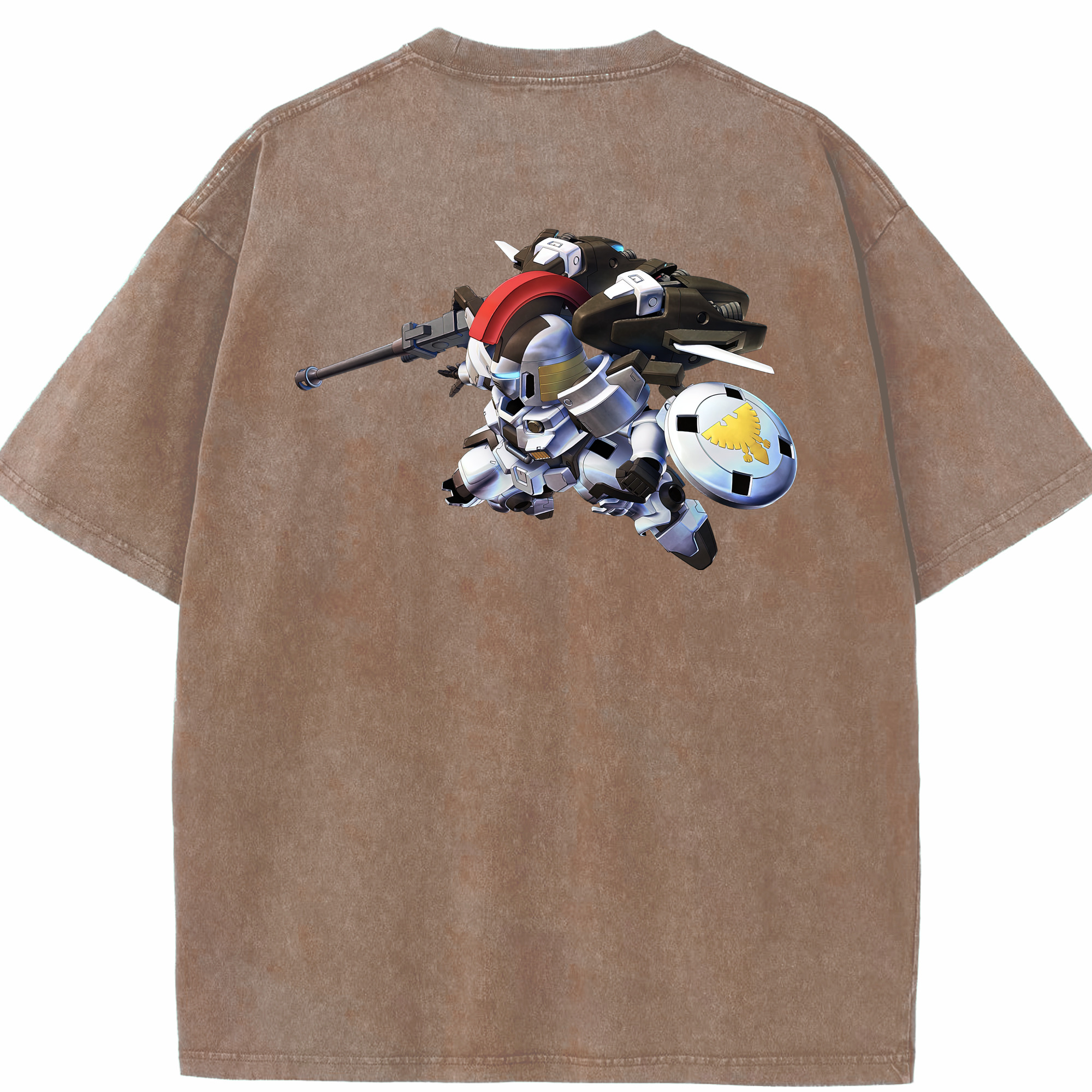 （画像用） 機動戦士ガンダム Mobile Suit Gundam 綿100% ヴィンテージ風 半袖Tシャツ（背面プリント）
