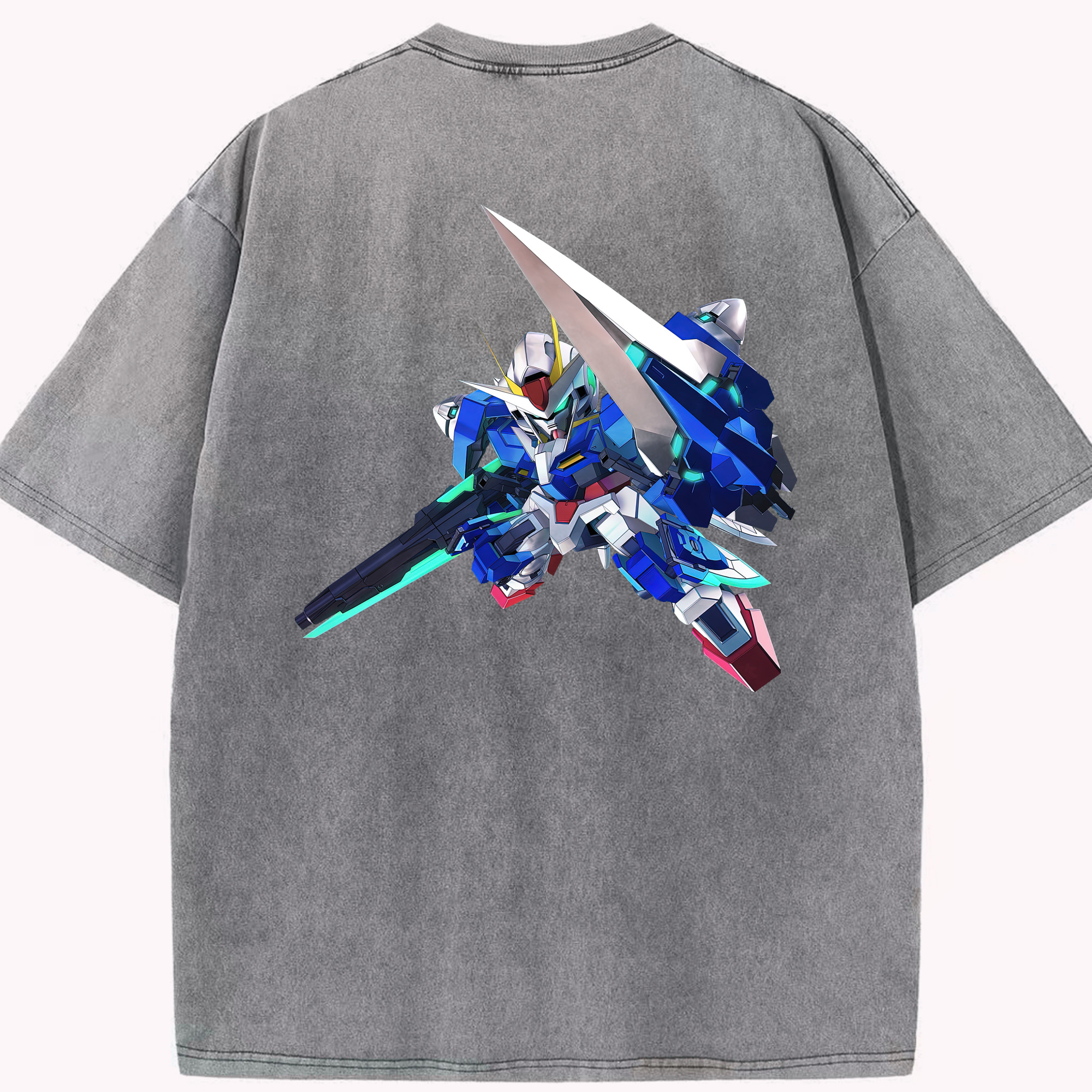 （画像用） 機動戦士ガンダム Mobile Suit Gundam 綿100% ヴィンテージ風 半袖Tシャツ（背面プリント）