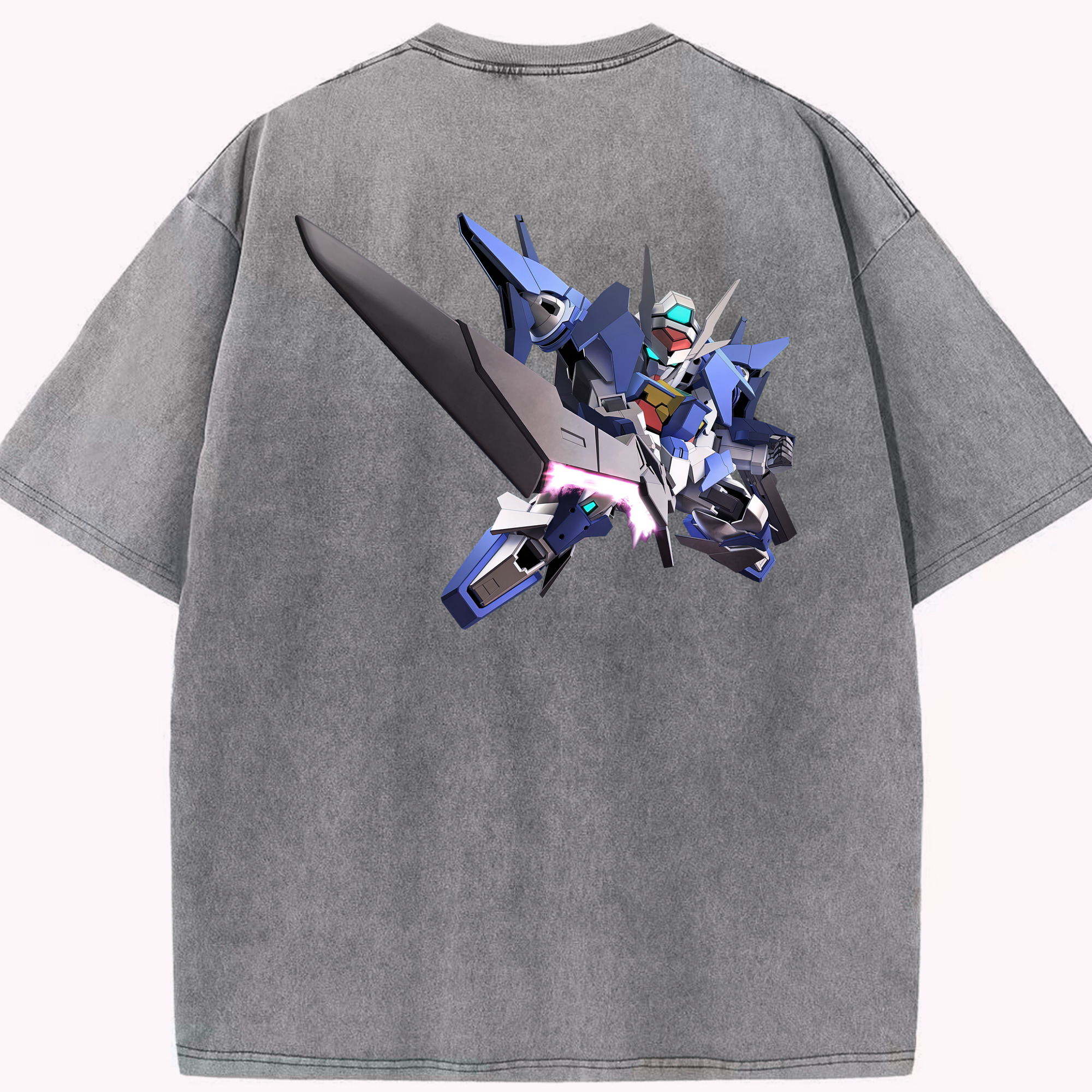 （画像用） 機動戦士ガンダム Mobile Suit Gundam 綿100% ヴィンテージ風 半袖Tシャツ（背面プリント）