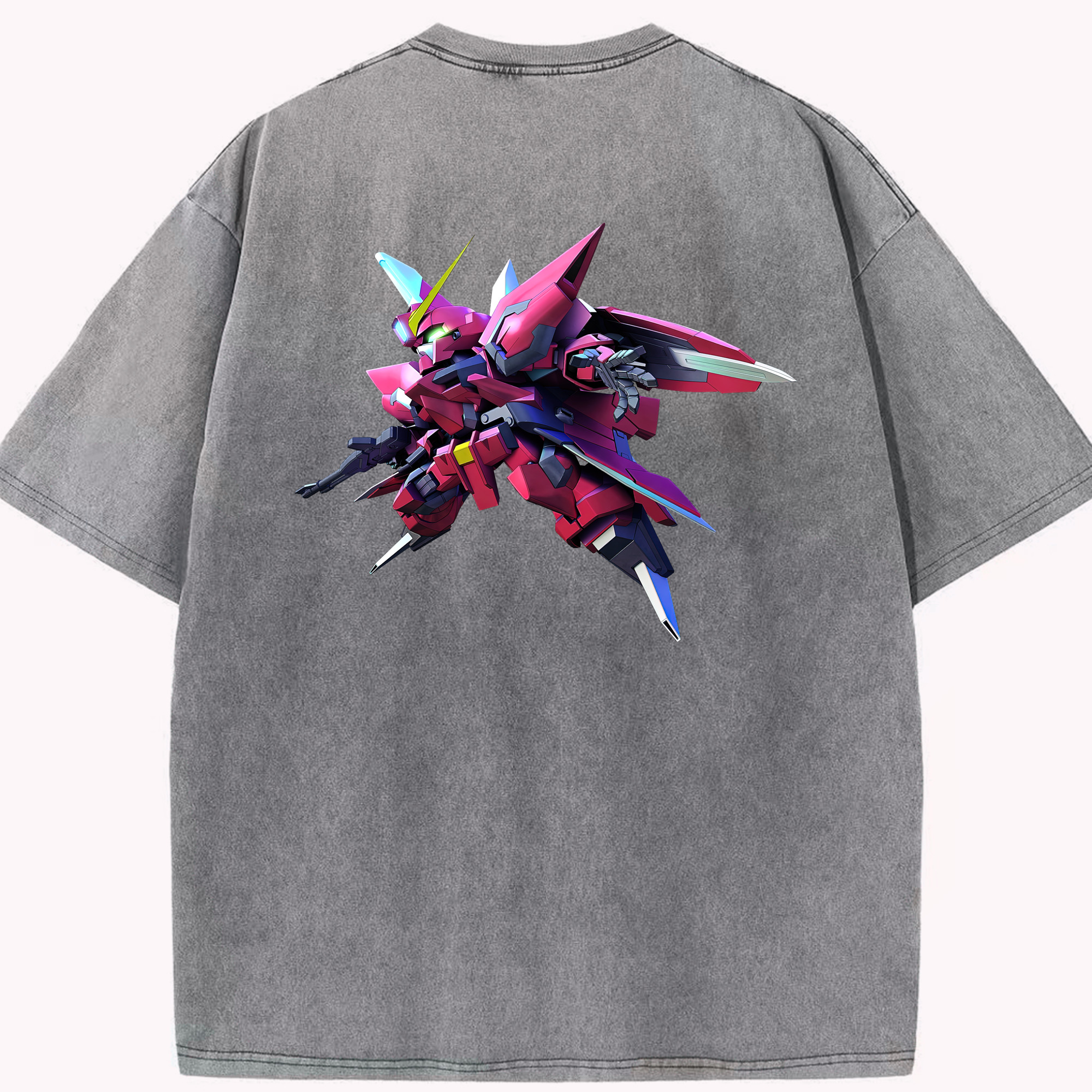 （画像用） 機動戦士ガンダム Mobile Suit Gundam 綿100% ヴィンテージ風 半袖Tシャツ（背面プリント）