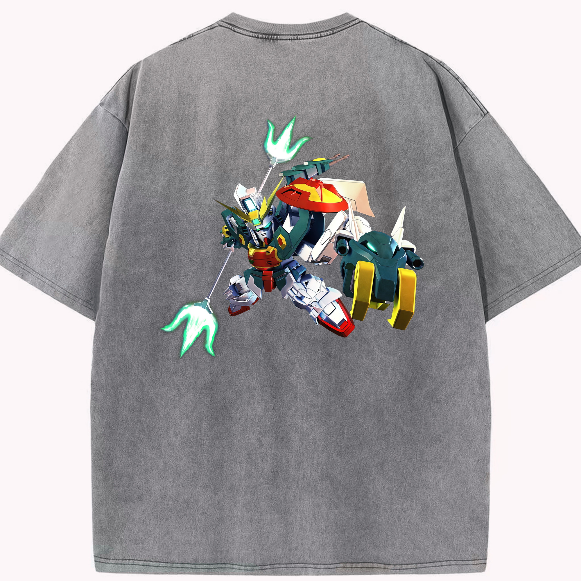（画像用） 機動戦士ガンダム Mobile Suit Gundam 綿100% ヴィンテージ風 半袖Tシャツ（背面プリント）