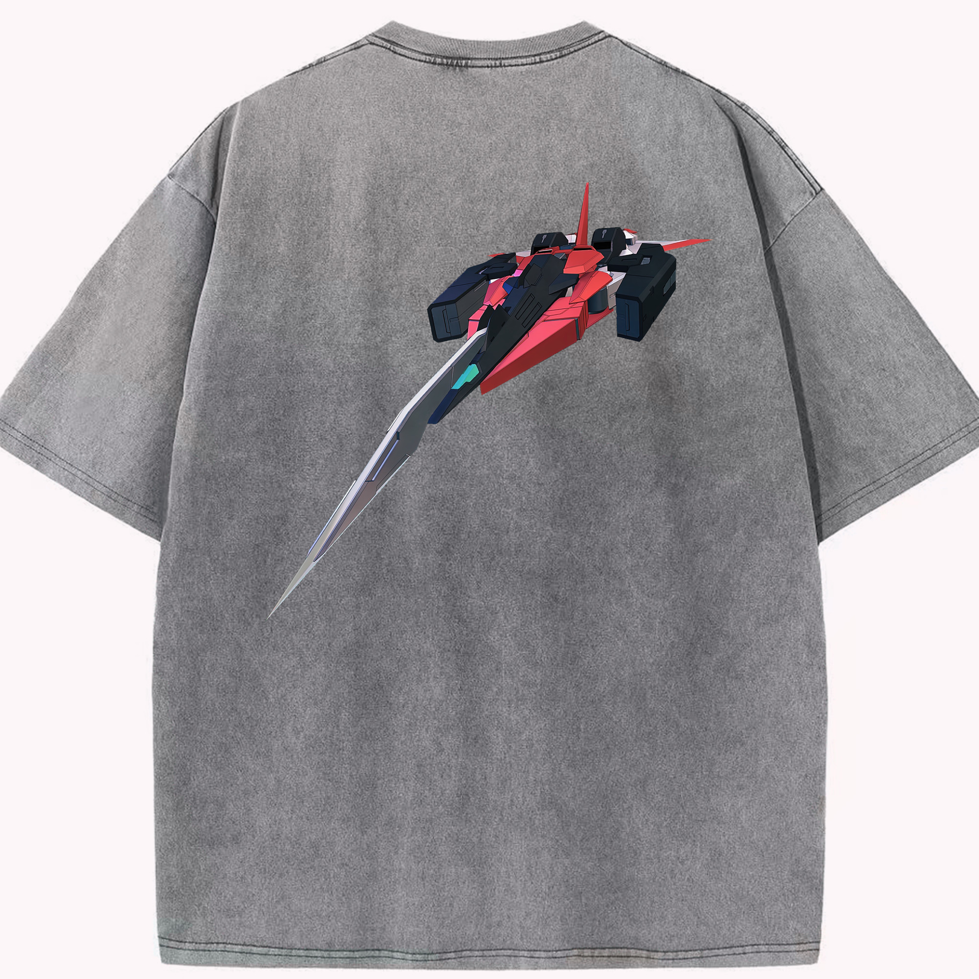（画像用） 機動戦士ガンダム Mobile Suit Gundam 綿100% ヴィンテージ風 半袖Tシャツ（背面プリント）