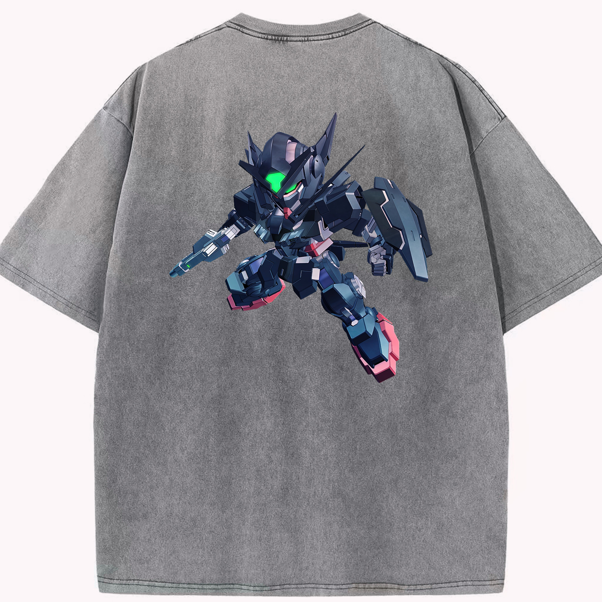（画像用） 機動戦士ガンダム Mobile Suit Gundam 綿100% ヴィンテージ風 半袖Tシャツ（背面プリント）