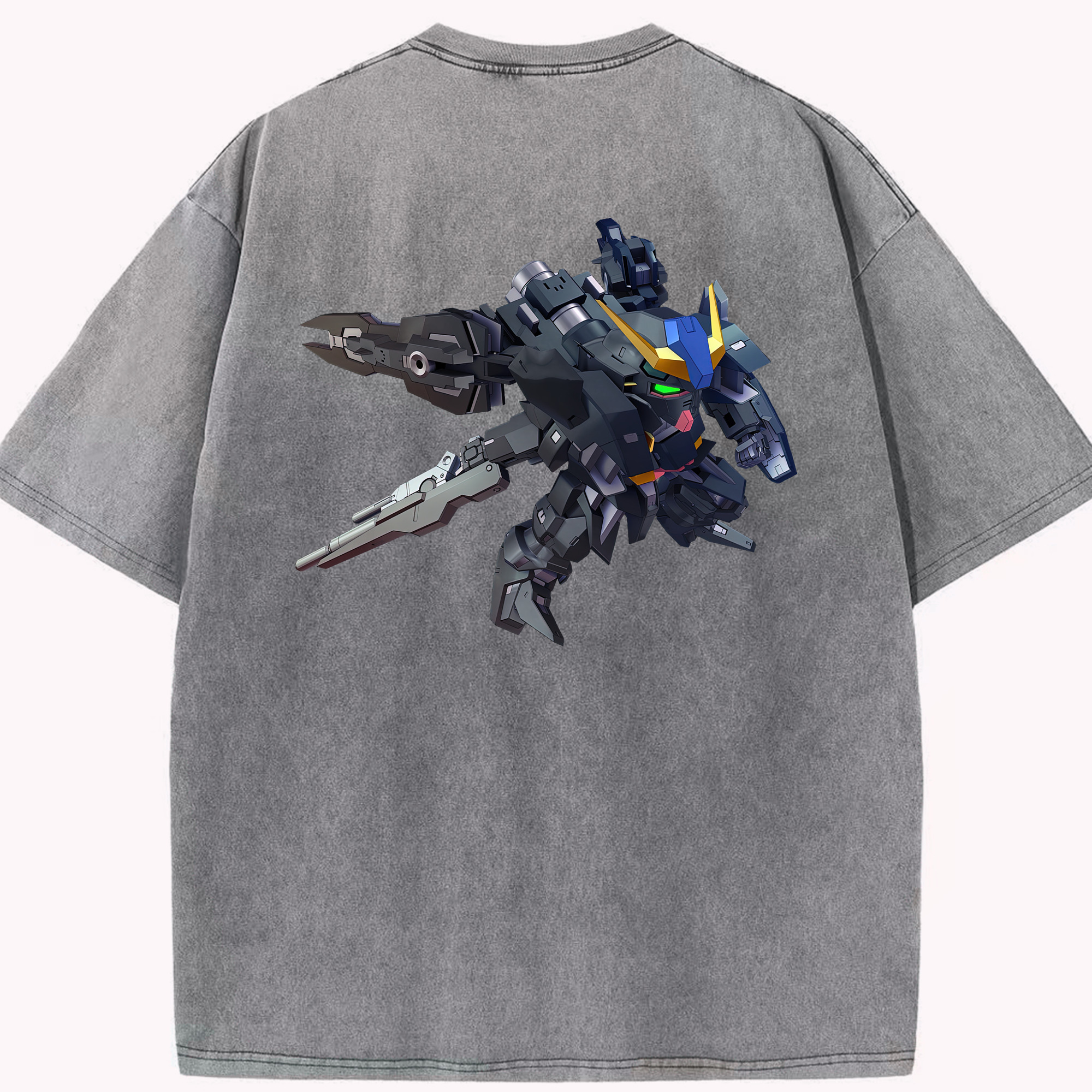 （画像用） 機動戦士ガンダム Mobile Suit Gundam 綿100% ヴィンテージ風 半袖Tシャツ（背面プリント）
