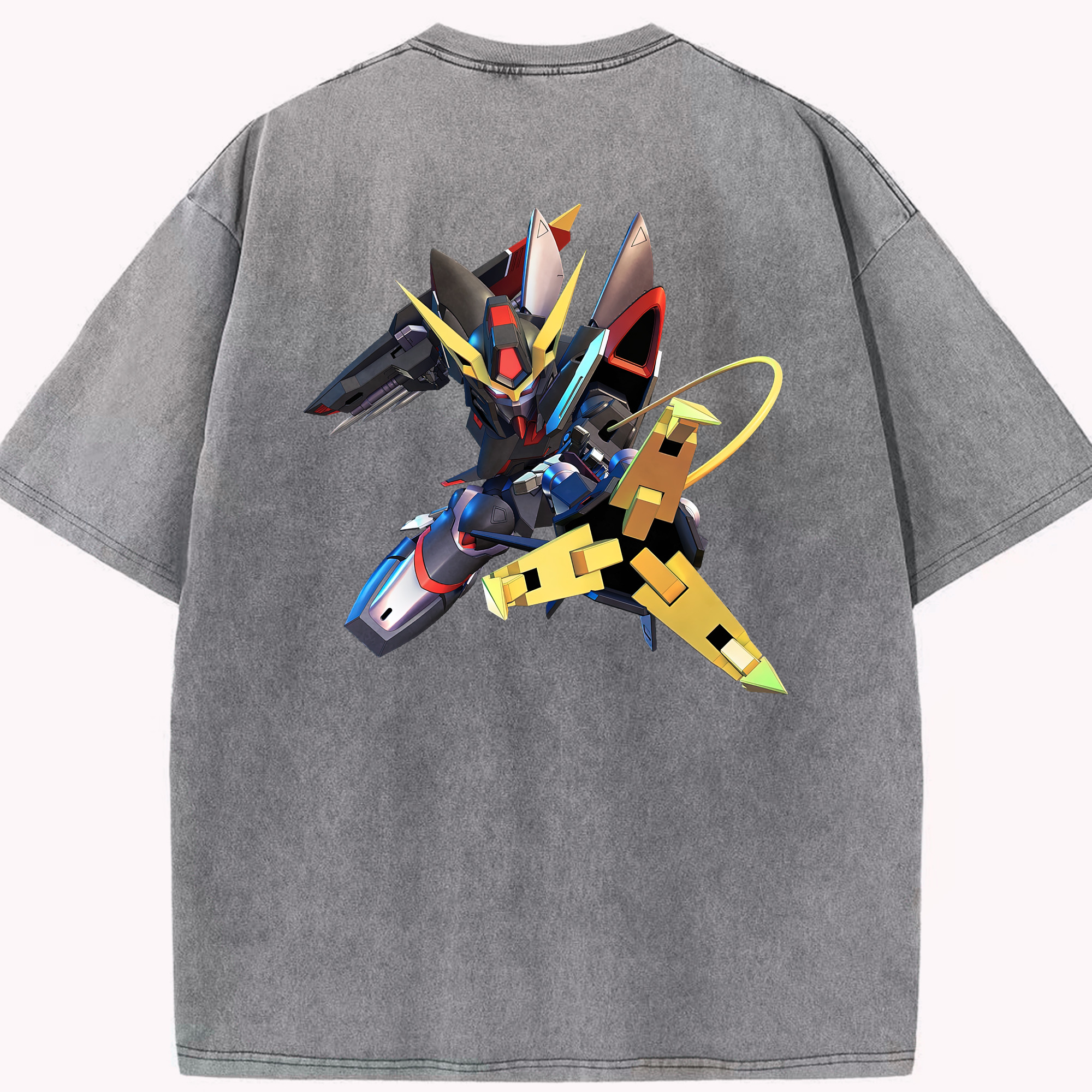 （画像用） 機動戦士ガンダム Mobile Suit Gundam 綿100% ヴィンテージ風 半袖Tシャツ（背面プリント）