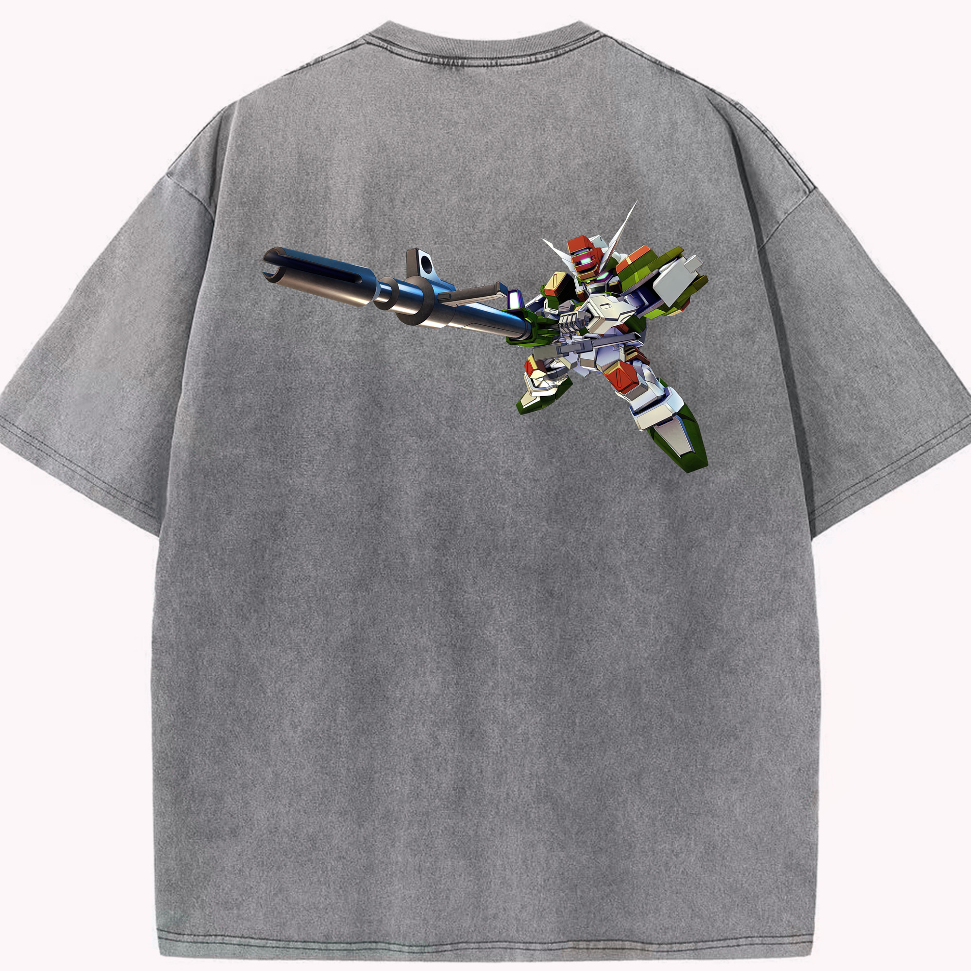 （画像用） 機動戦士ガンダム Mobile Suit Gundam 綿100% ヴィンテージ風 半袖Tシャツ（背面プリント）