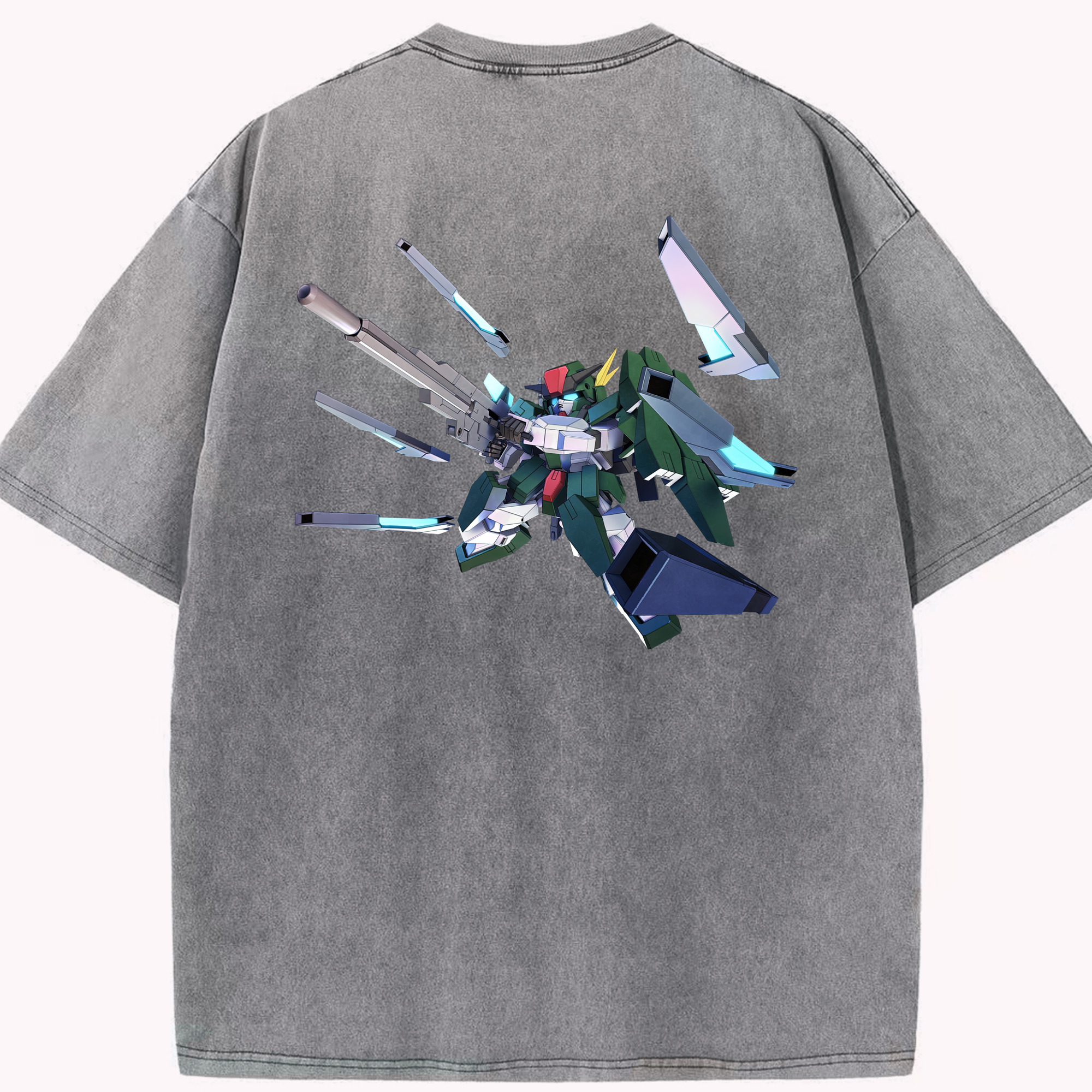 （画像用） 機動戦士ガンダム Mobile Suit Gundam 綿100% ヴィンテージ風 半袖Tシャツ（背面プリント）