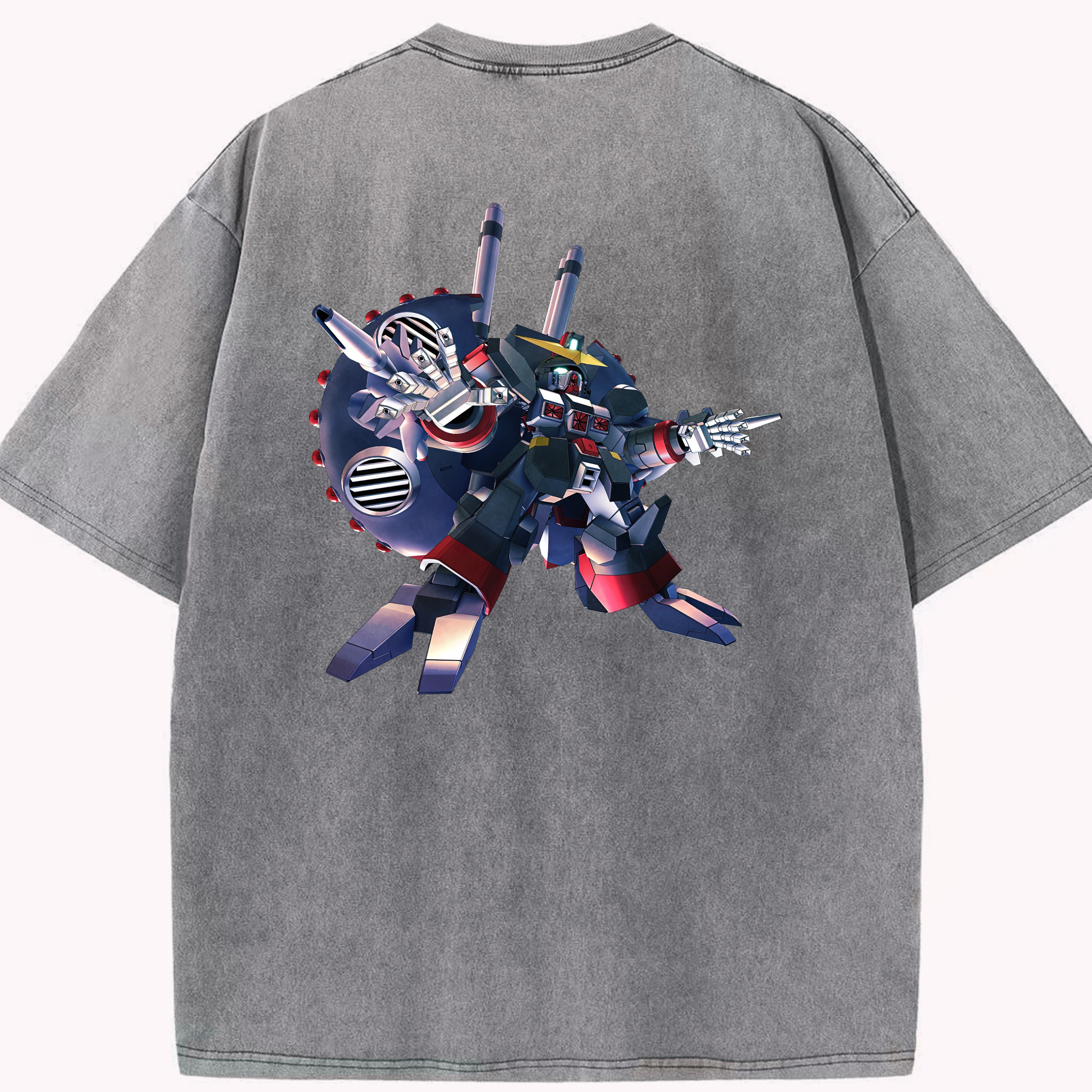 （画像用） 機動戦士ガンダム Mobile Suit Gundam 綿100% ヴィンテージ風 半袖Tシャツ（背面プリント）