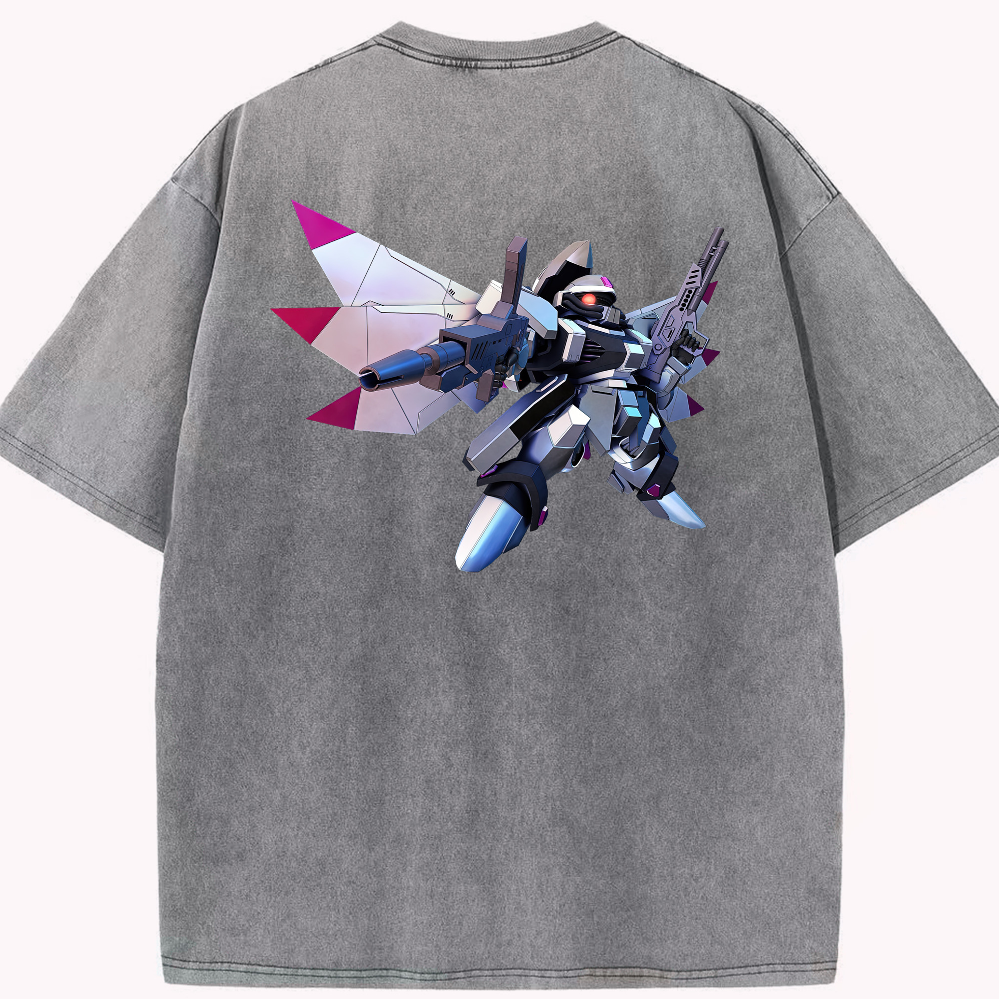 （画像用） 機動戦士ガンダム Mobile Suit Gundam 綿100% ヴィンテージ風 半袖Tシャツ（背面プリント）