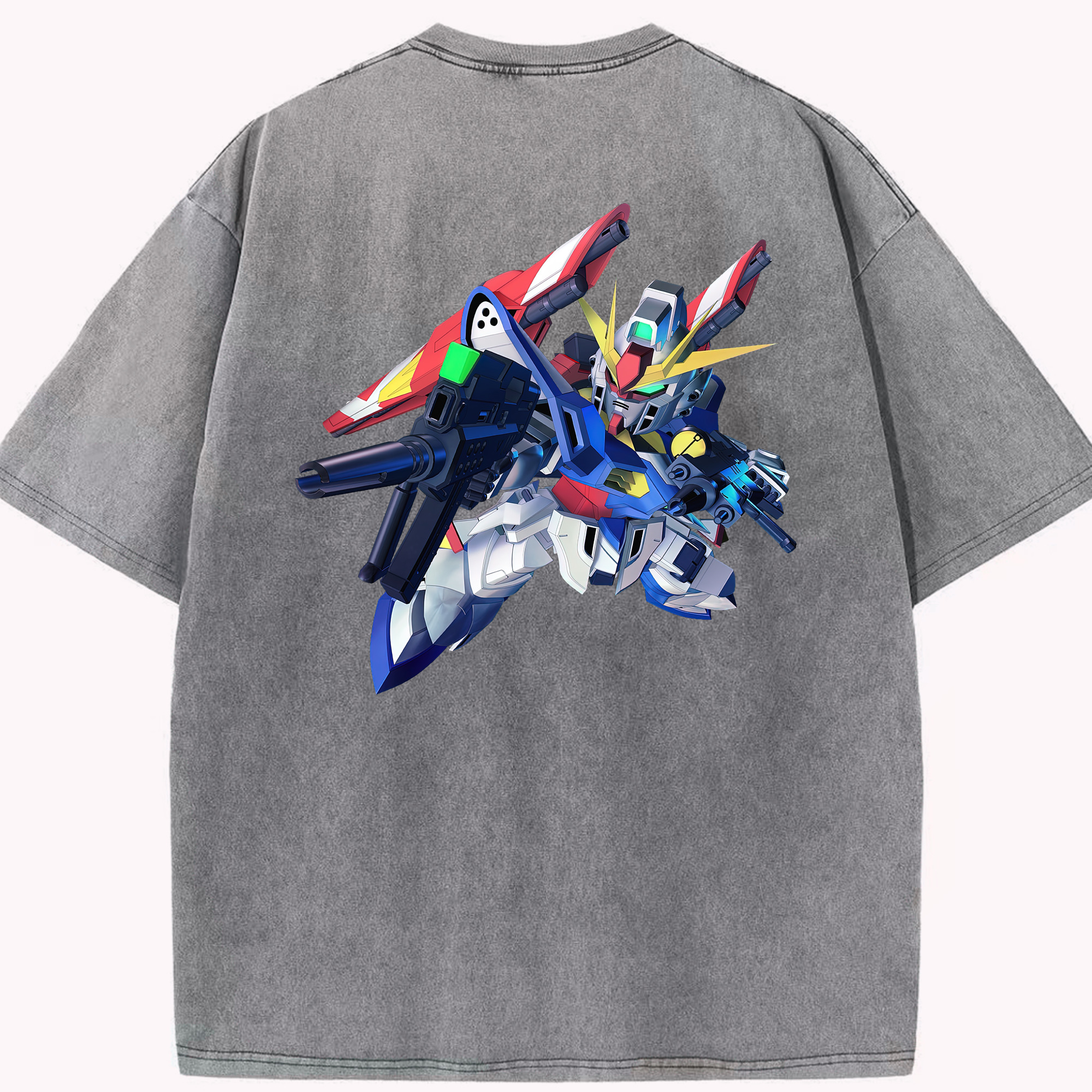 （画像用） 機動戦士ガンダム Mobile Suit Gundam 綿100% ヴィンテージ風 半袖Tシャツ（背面プリント）
