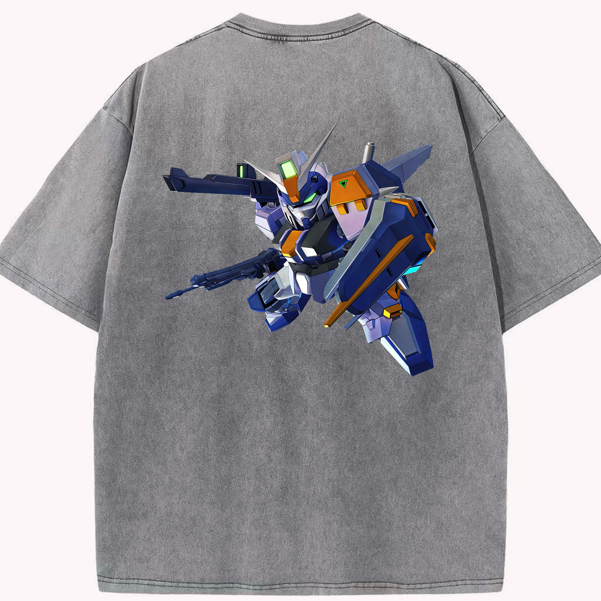 （画像用） 機動戦士ガンダム Mobile Suit Gundam 綿100% ヴィンテージ風 半袖Tシャツ（背面プリント）