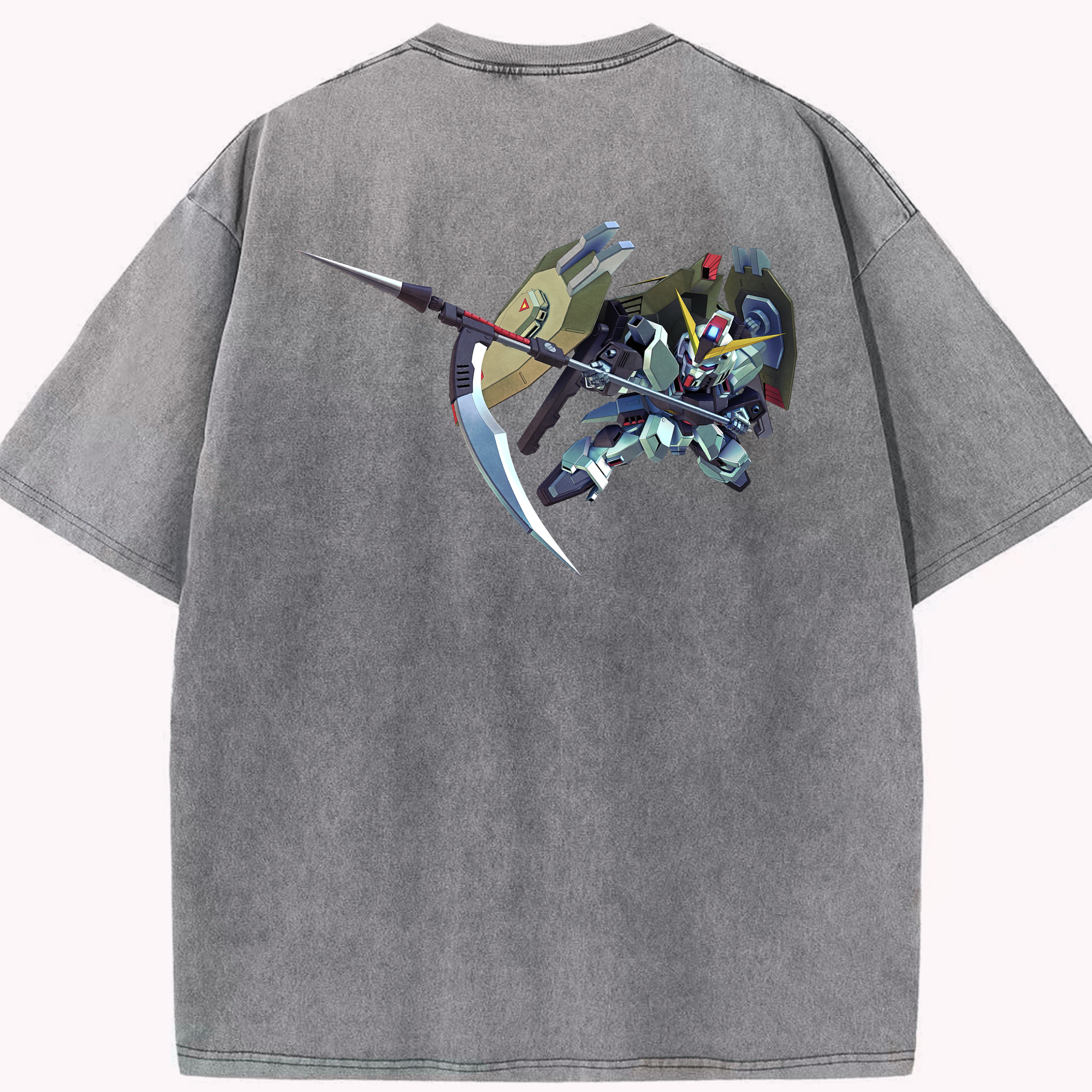 （画像用） 機動戦士ガンダム Mobile Suit Gundam 綿100% ヴィンテージ風 半袖Tシャツ（背面プリント）