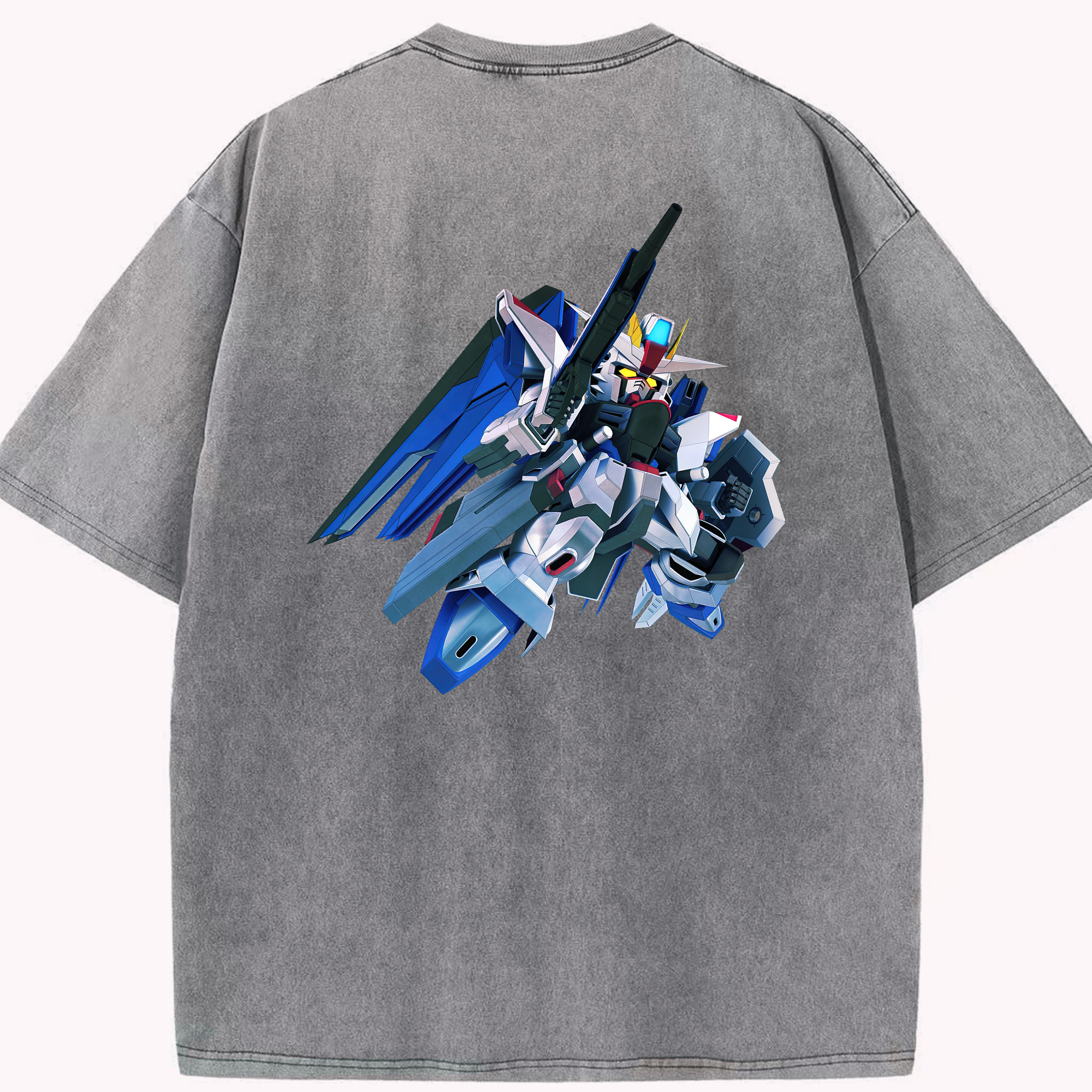 （画像用） 機動戦士ガンダム Mobile Suit Gundam 綿100% ヴィンテージ風 半袖Tシャツ（背面プリント）