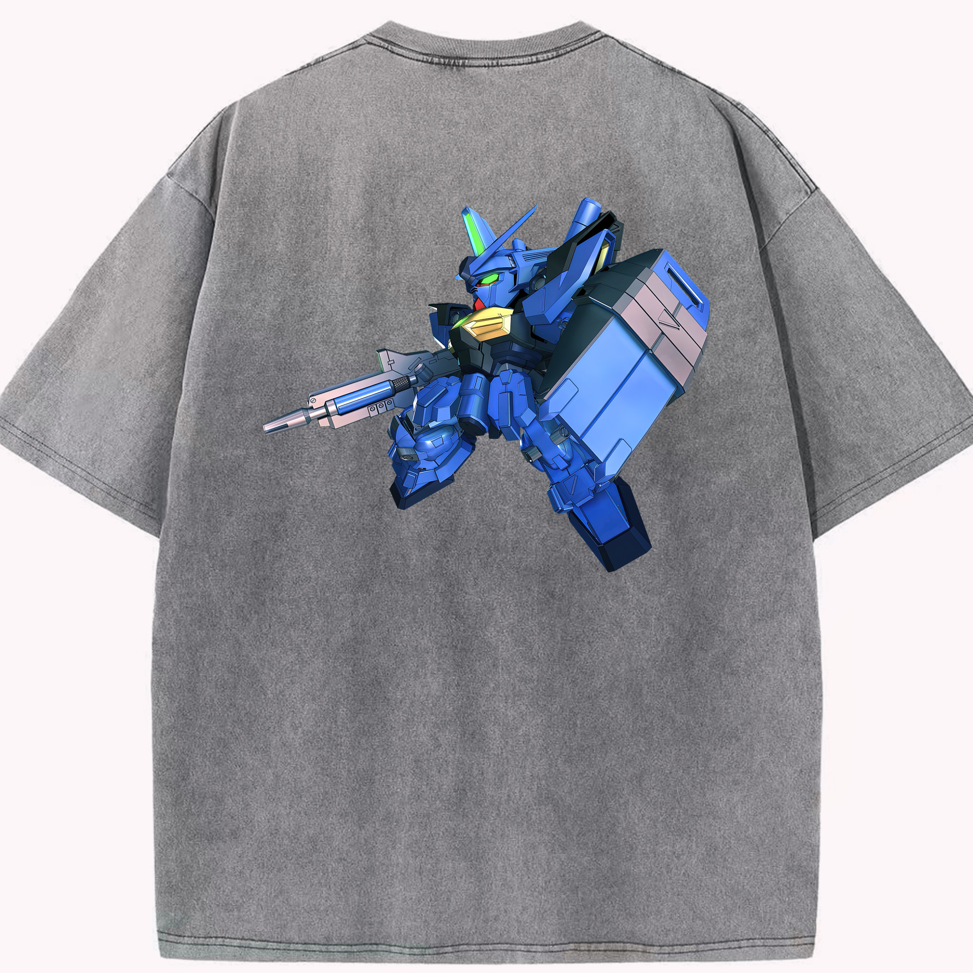 （画像用） 機動戦士ガンダム Mobile Suit Gundam 綿100% ヴィンテージ風 半袖Tシャツ（背面プリント）