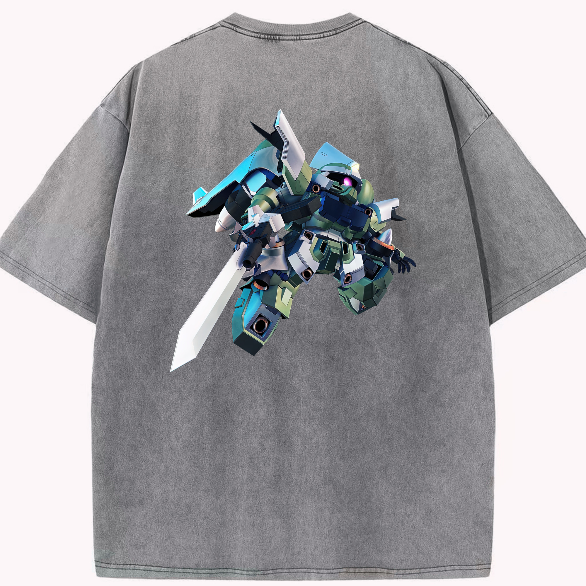 （画像用） 機動戦士ガンダム Mobile Suit Gundam 綿100% ヴィンテージ風 半袖Tシャツ（背面プリント）