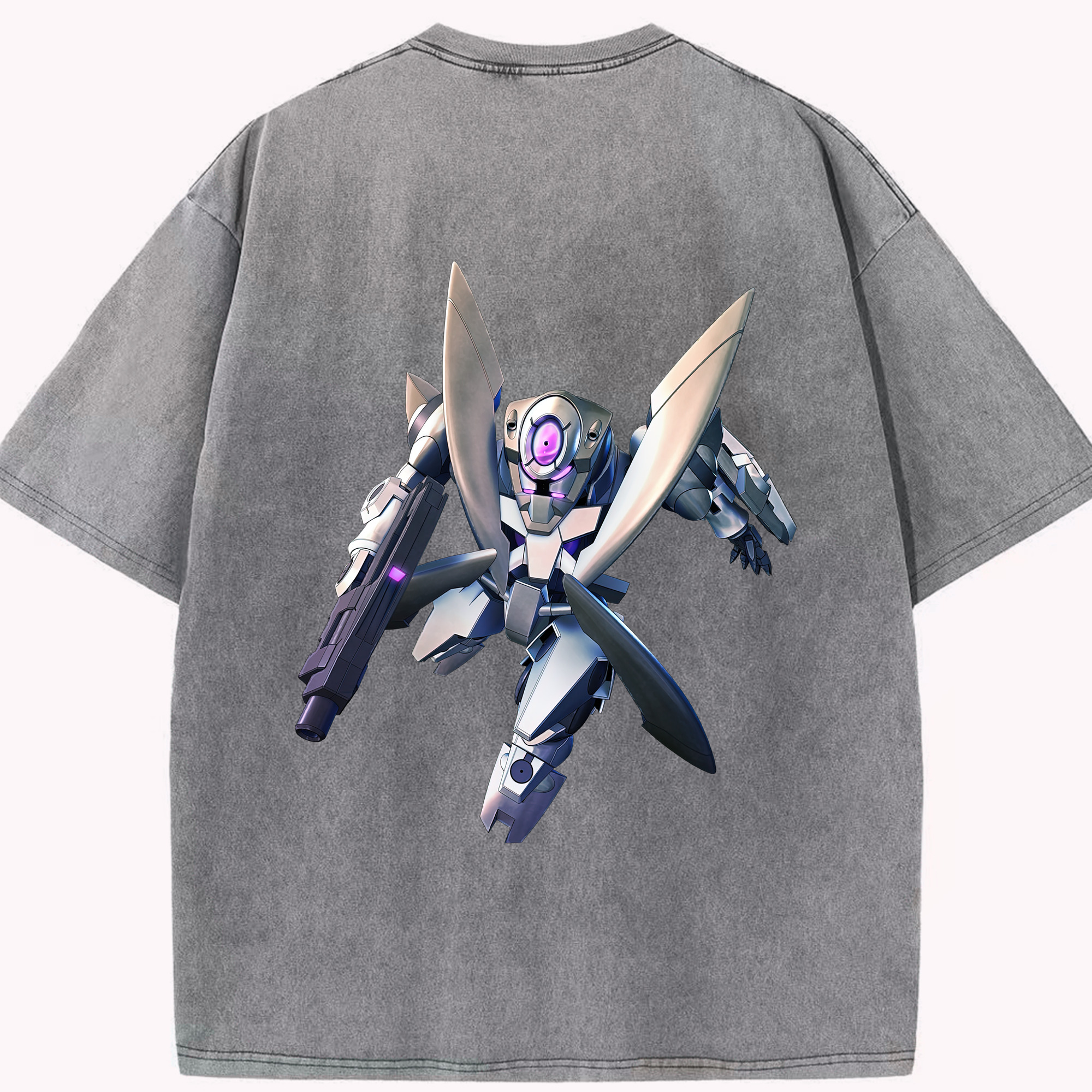 （画像用） 機動戦士ガンダム Mobile Suit Gundam 綿100% ヴィンテージ風 半袖Tシャツ（背面プリント）