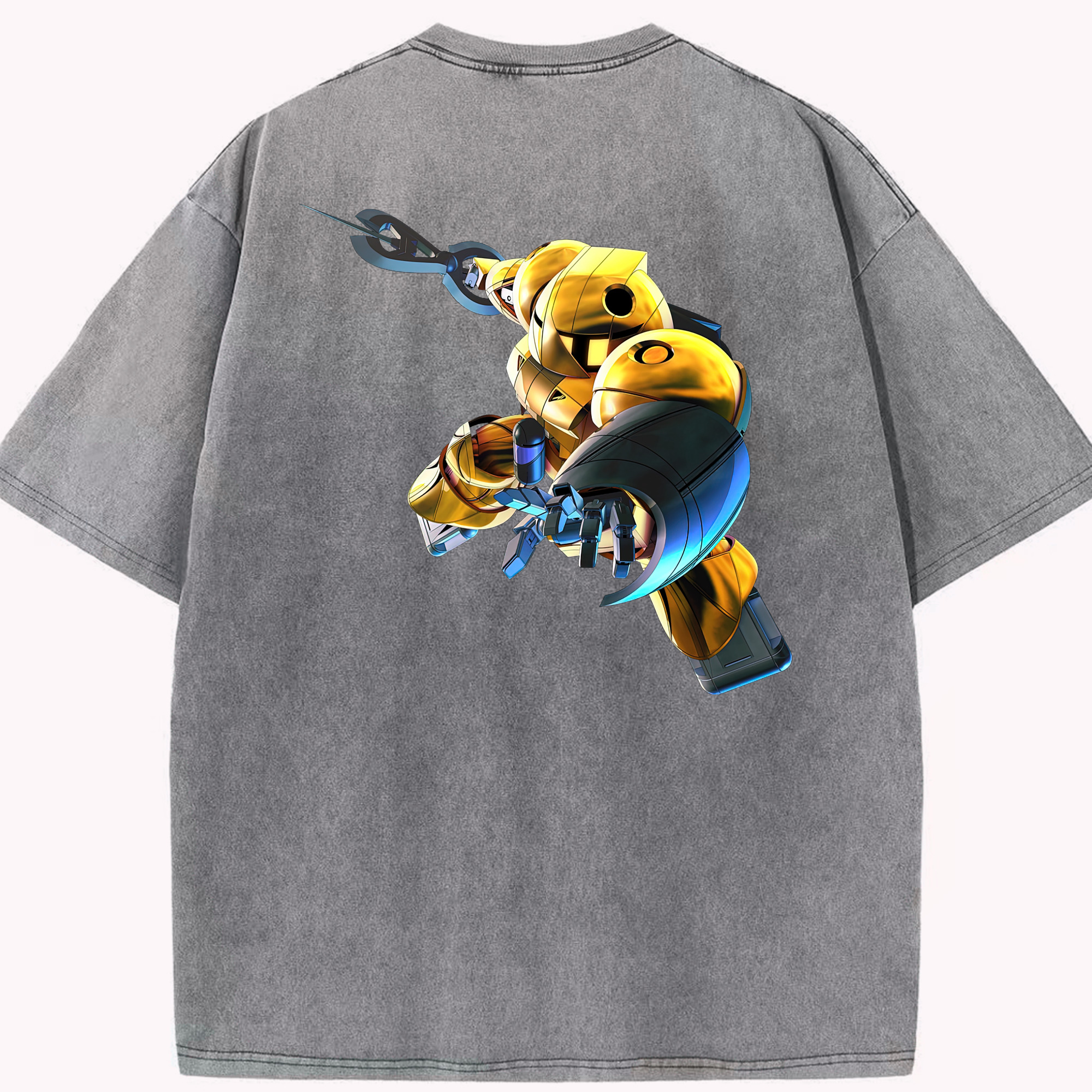 （画像用） 機動戦士ガンダム Mobile Suit Gundam 綿100% ヴィンテージ風 半袖Tシャツ（背面プリント）