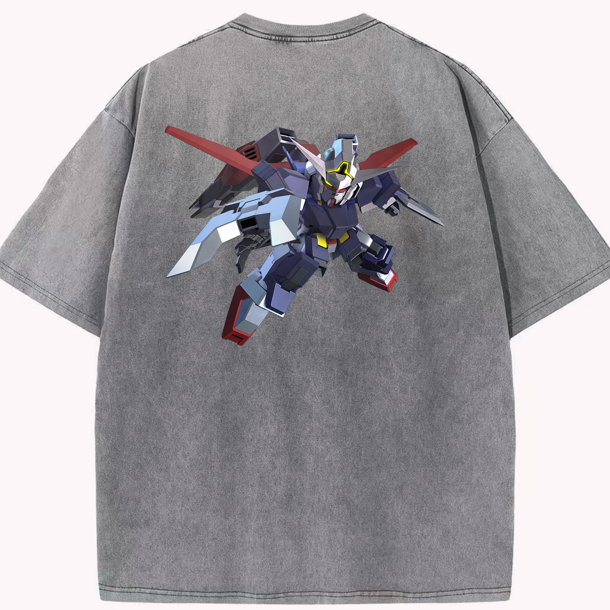 （画像用） 機動戦士ガンダム Mobile Suit Gundam 綿100% ヴィンテージ風 半袖Tシャツ（背面プリント）