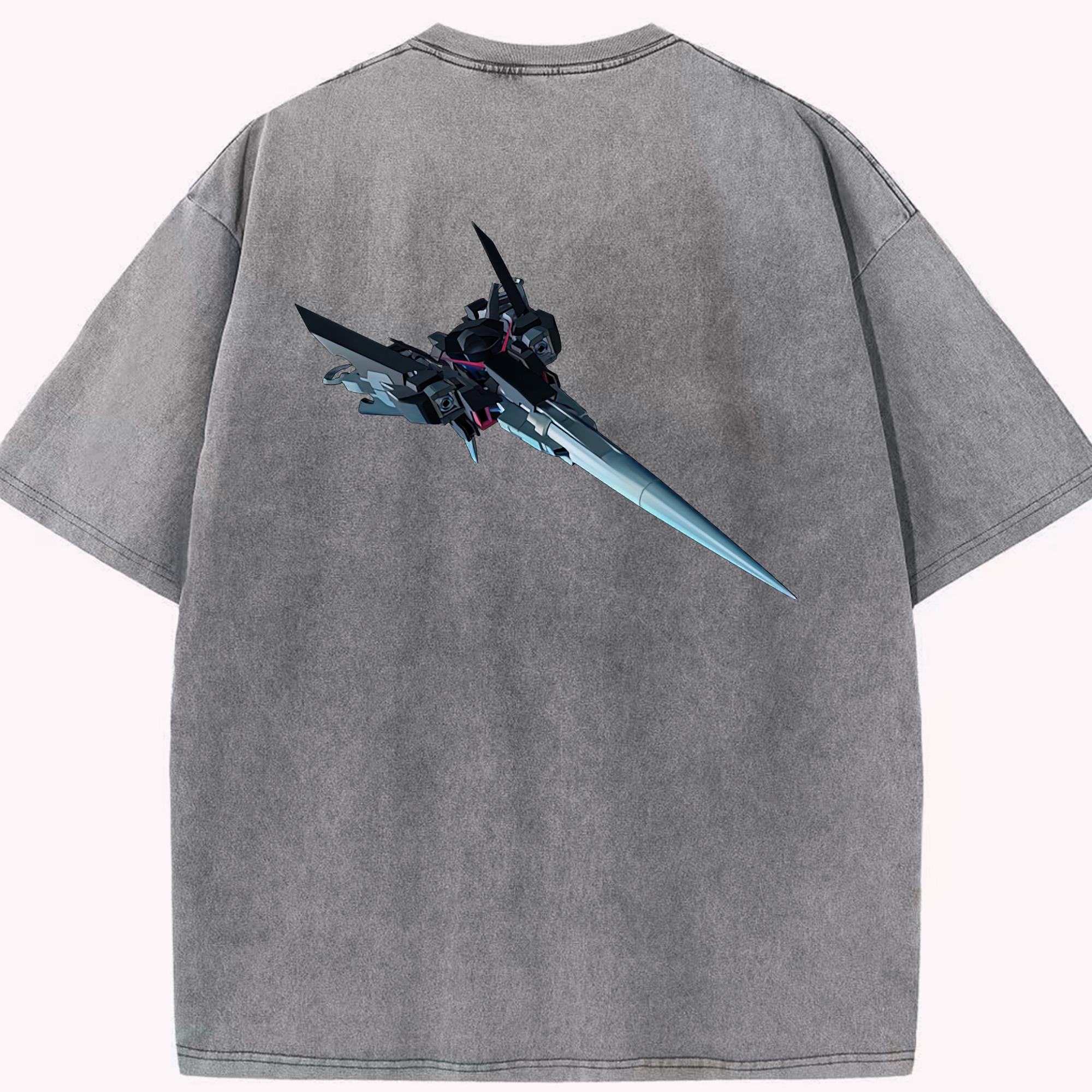 （画像用） 機動戦士ガンダム Mobile Suit Gundam 綿100% ヴィンテージ風 半袖Tシャツ（背面プリント）