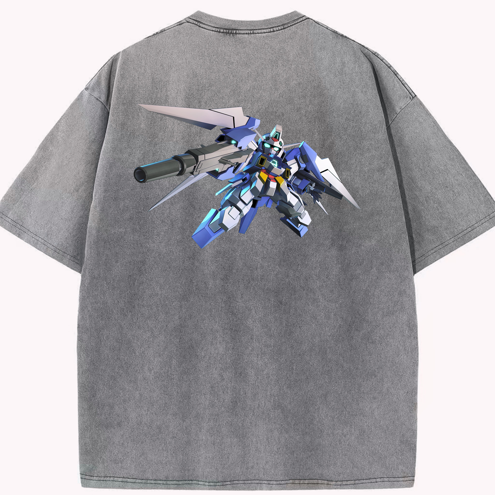 （画像用） 機動戦士ガンダム Mobile Suit Gundam 綿100% ヴィンテージ風 半袖Tシャツ（背面プリント）