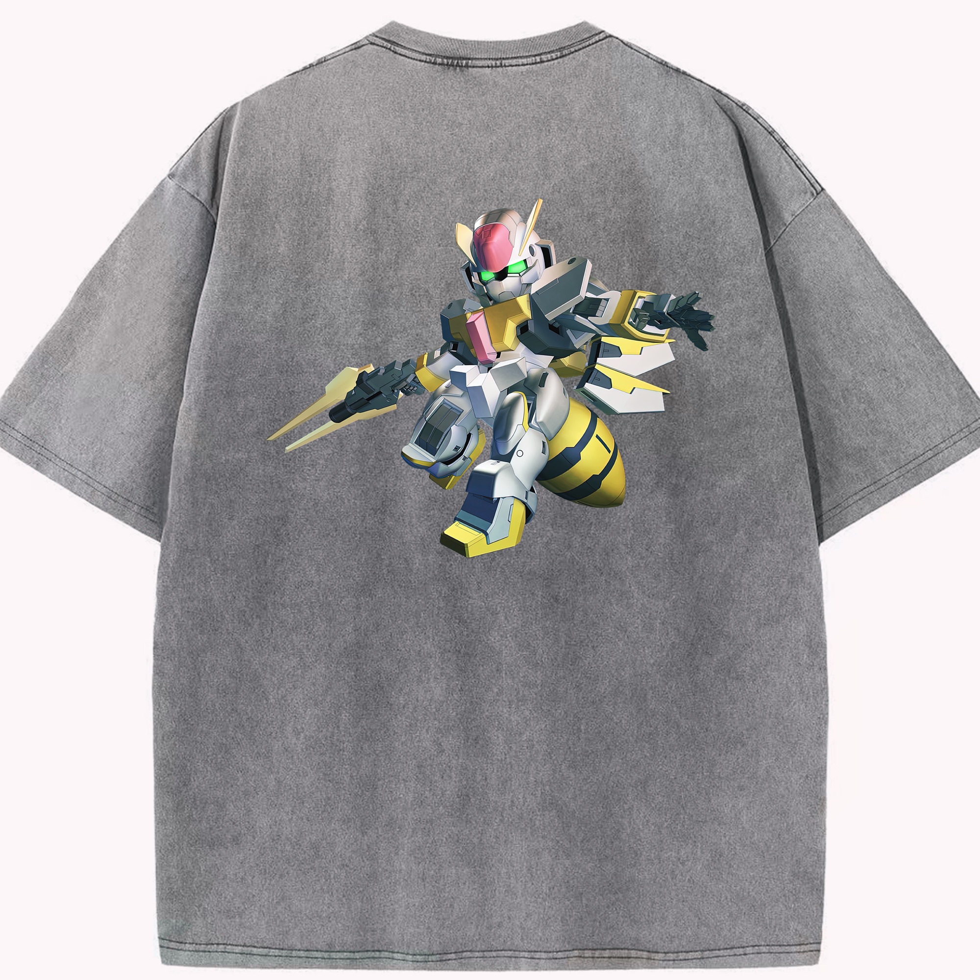 （画像用） 機動戦士ガンダム Mobile Suit Gundam 綿100% ヴィンテージ風 半袖Tシャツ（背面プリント）