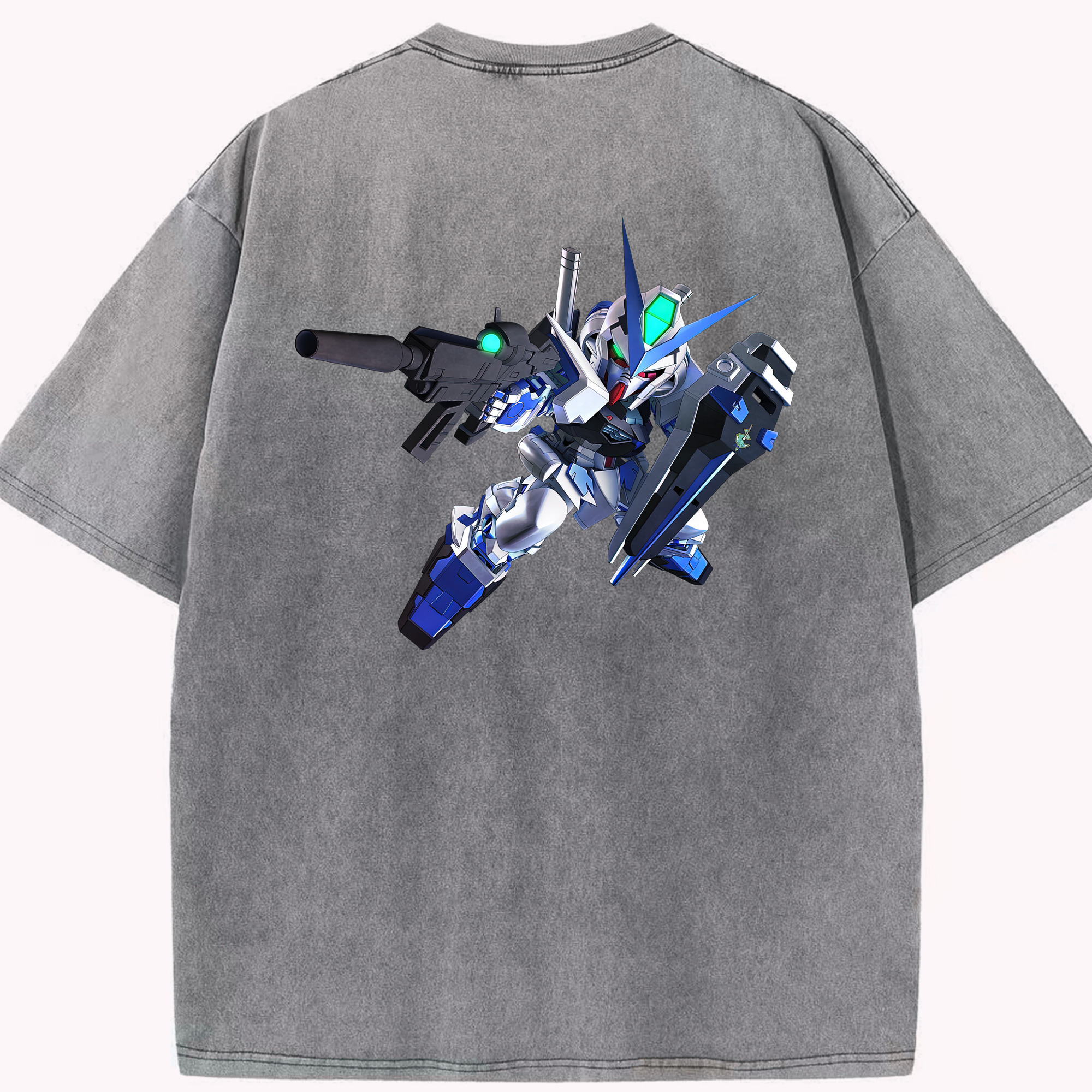 （画像用） 機動戦士ガンダム Mobile Suit Gundam 綿100% ヴィンテージ風 半袖Tシャツ（背面プリント）