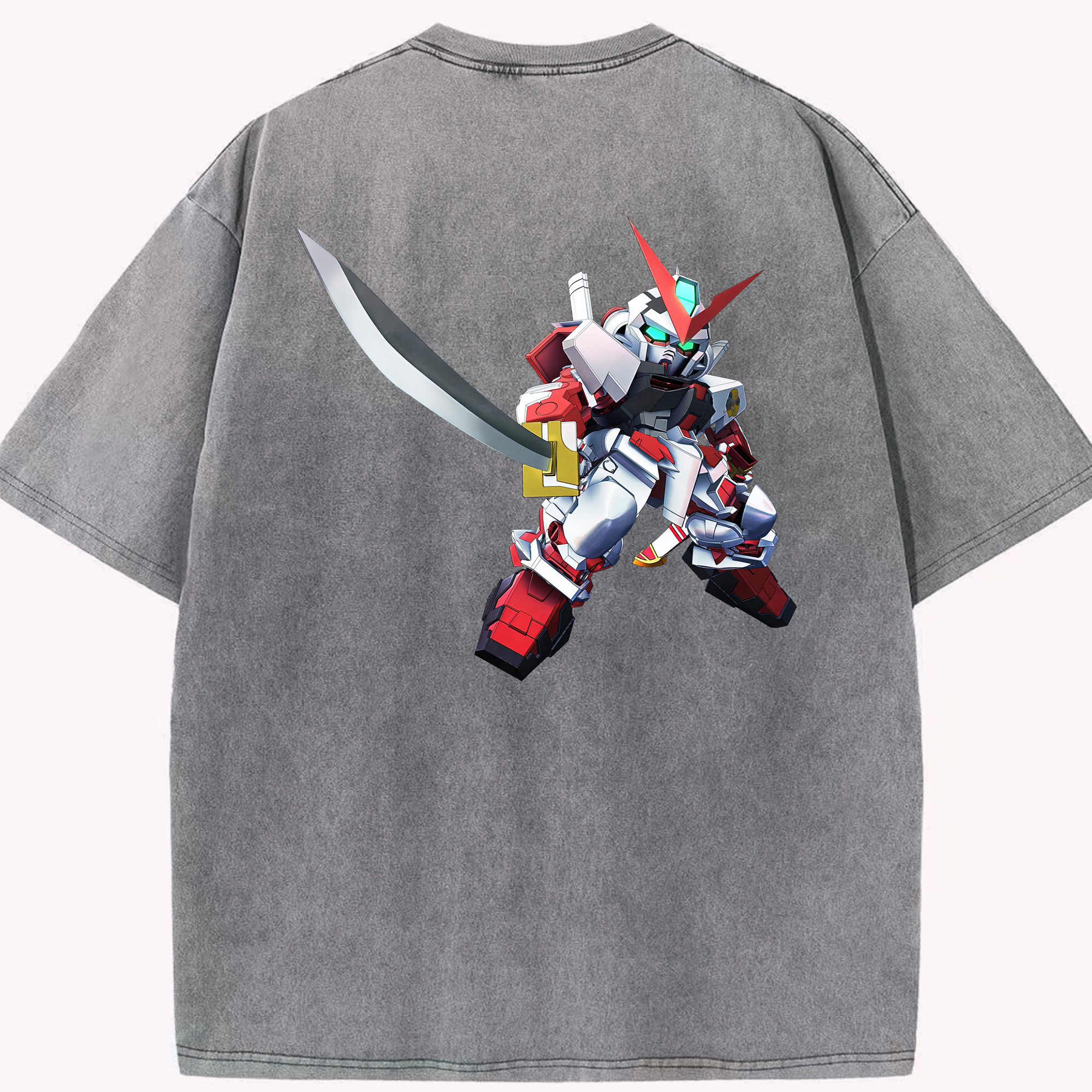 （画像用） 機動戦士ガンダム Mobile Suit Gundam 綿100% ヴィンテージ風 半袖Tシャツ（背面プリント）