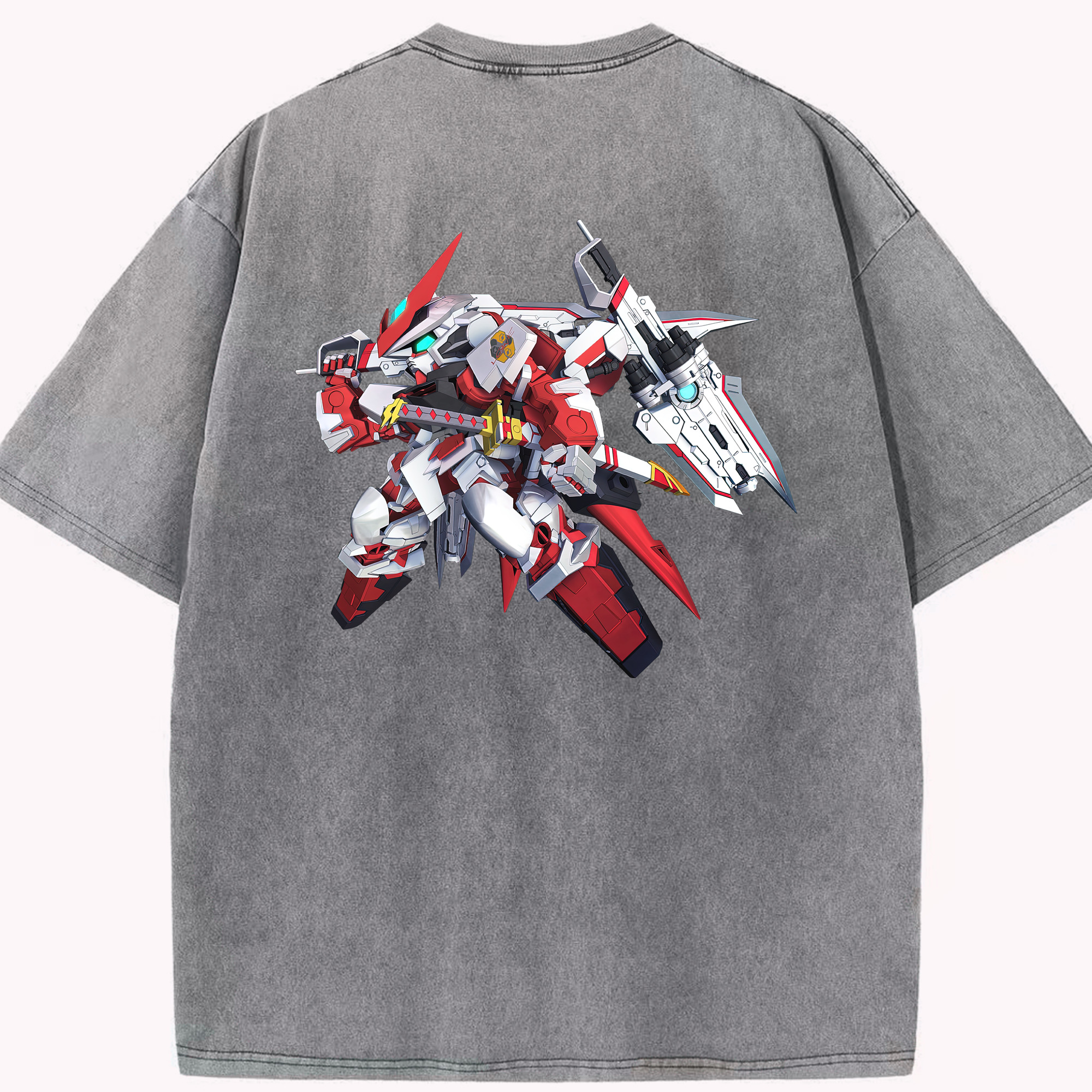 （画像用） 機動戦士ガンダム Mobile Suit Gundam 綿100% ヴィンテージ風 半袖Tシャツ（背面プリント）