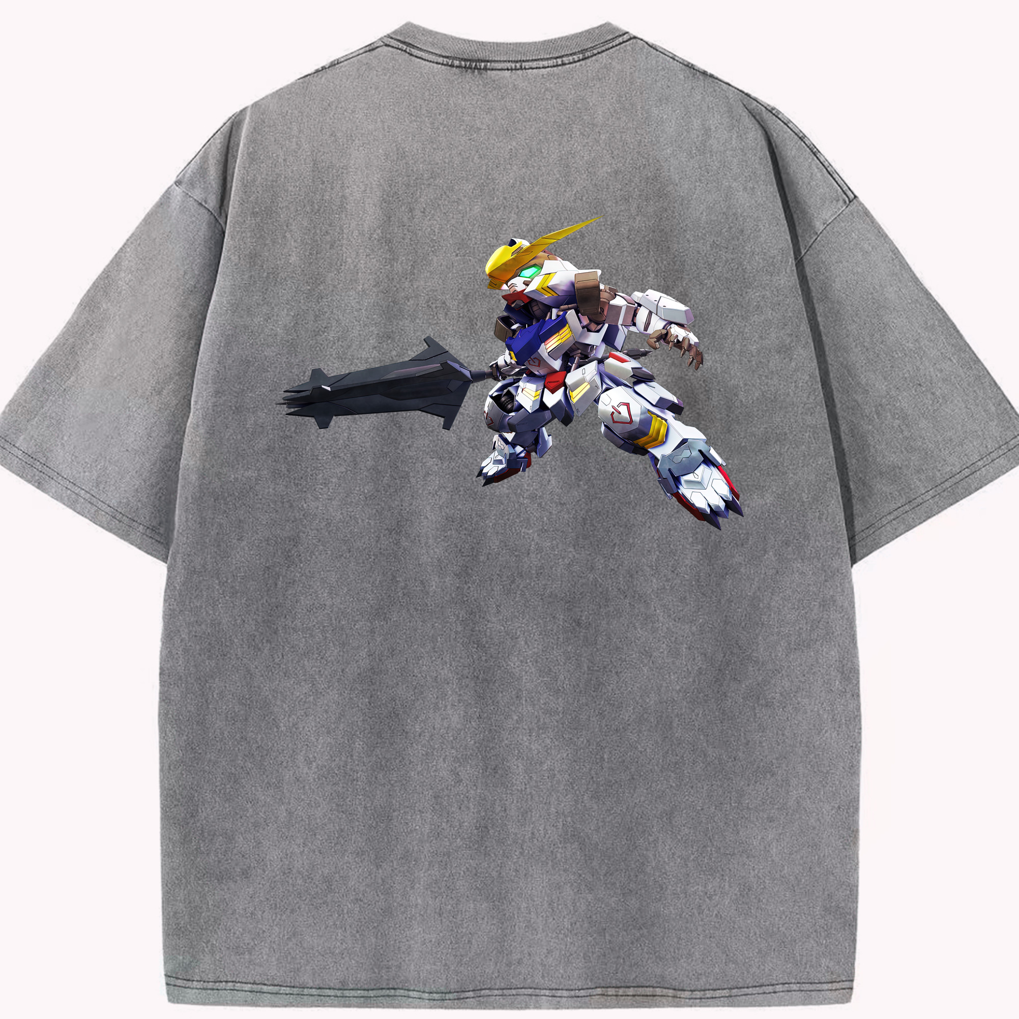 （画像用） 機動戦士ガンダム Mobile Suit Gundam 綿100% ヴィンテージ風 半袖Tシャツ（背面プリント）